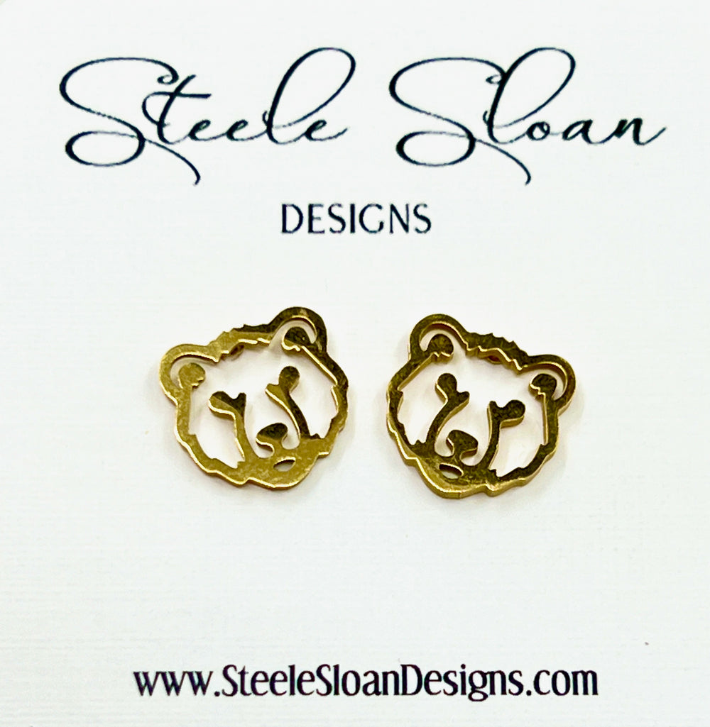 Bear Earrings - Go Bears! Golden Bears, Grizzlies, Bears Football, Golden Bears, Chicago Bears