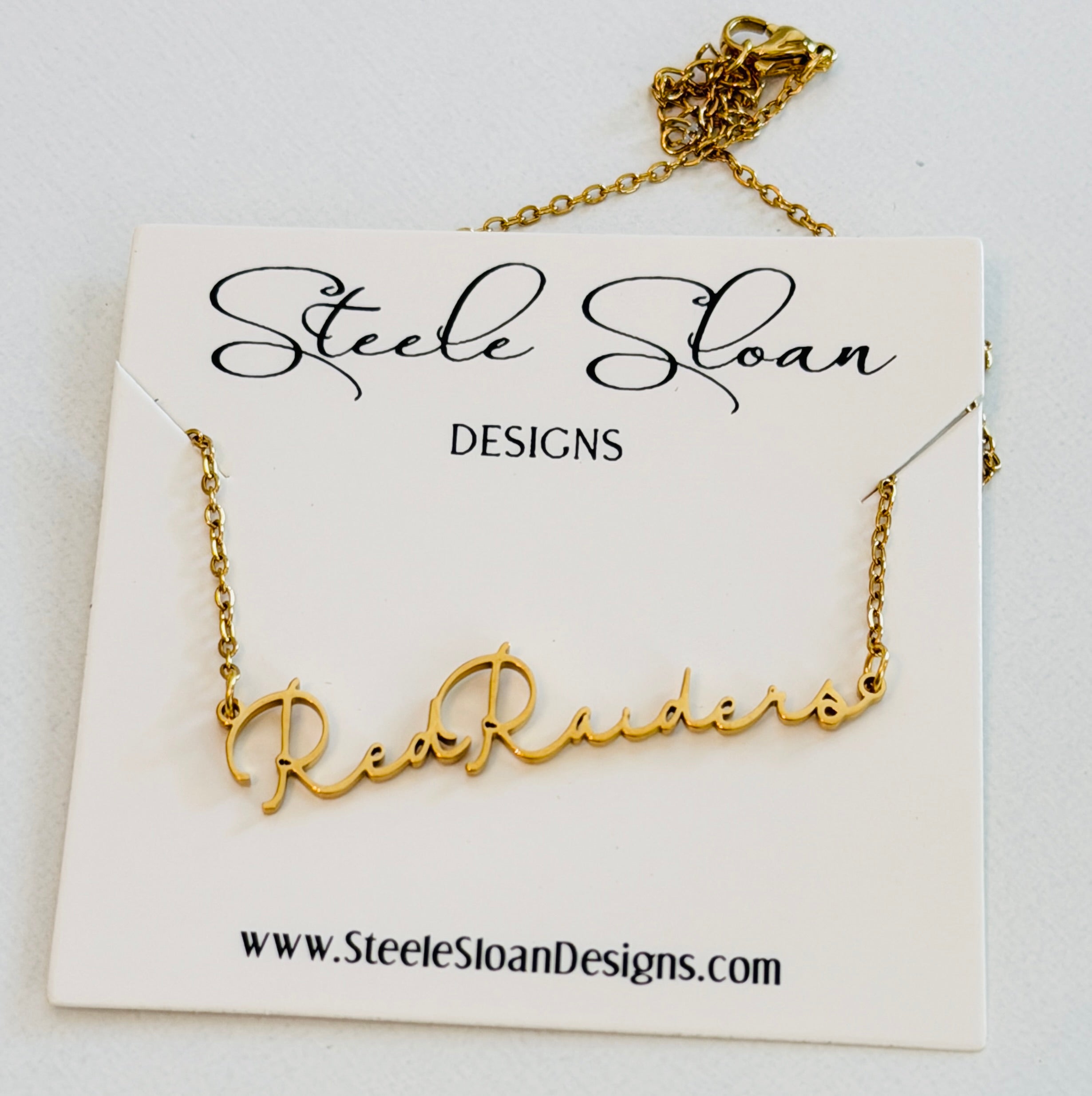 NEW! Texas Tech Red Raiders Gold Necklace Gameday Glam Red Raiders Gameday