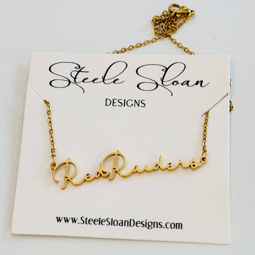 NEW! Texas Tech Red Raiders Gold Necklace Gameday Glam Red Raiders Gameday