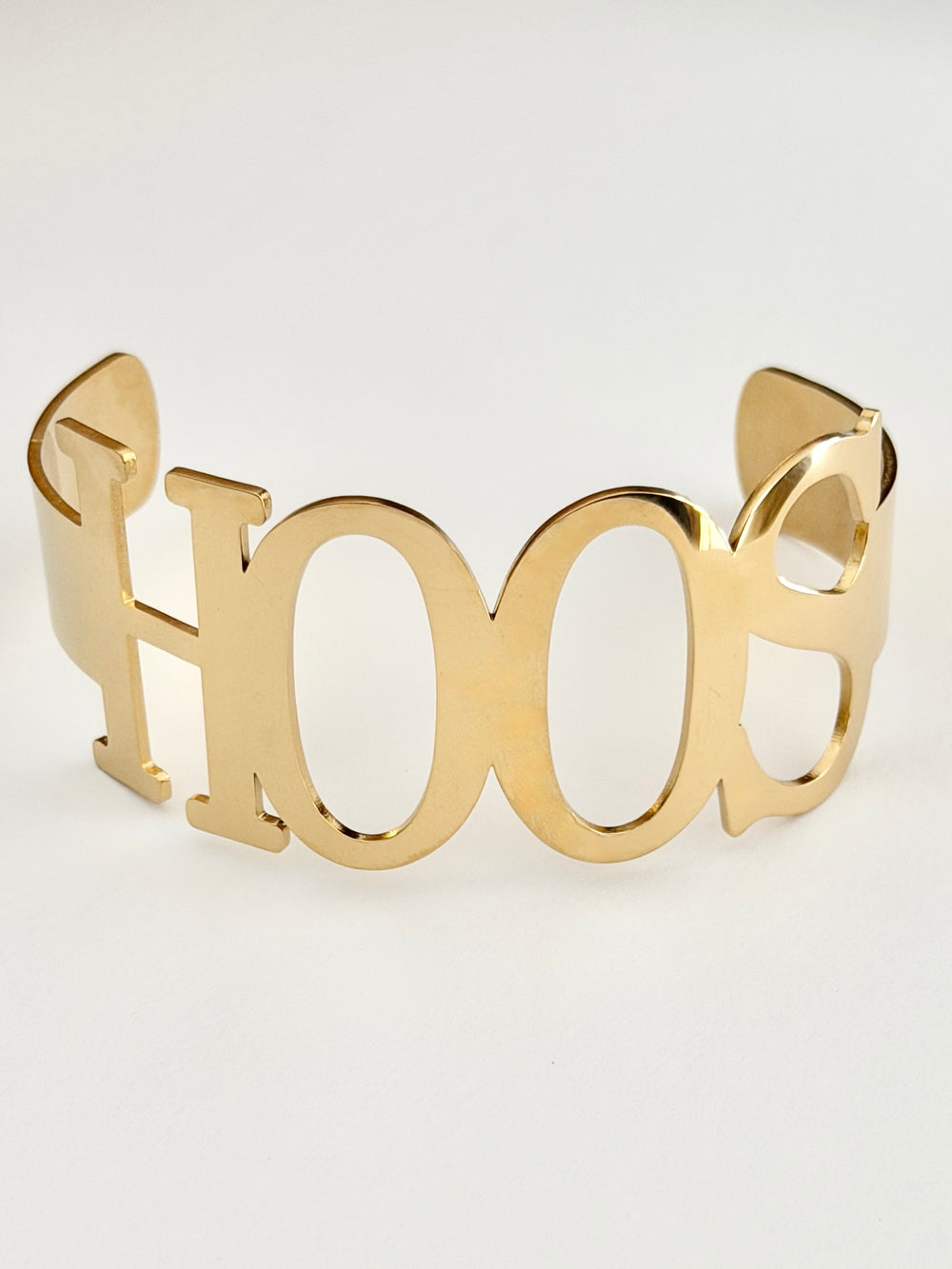 HOOS Cuff Bracelet- Sizeable- Gold Stainless Steel Tarnish Resistant