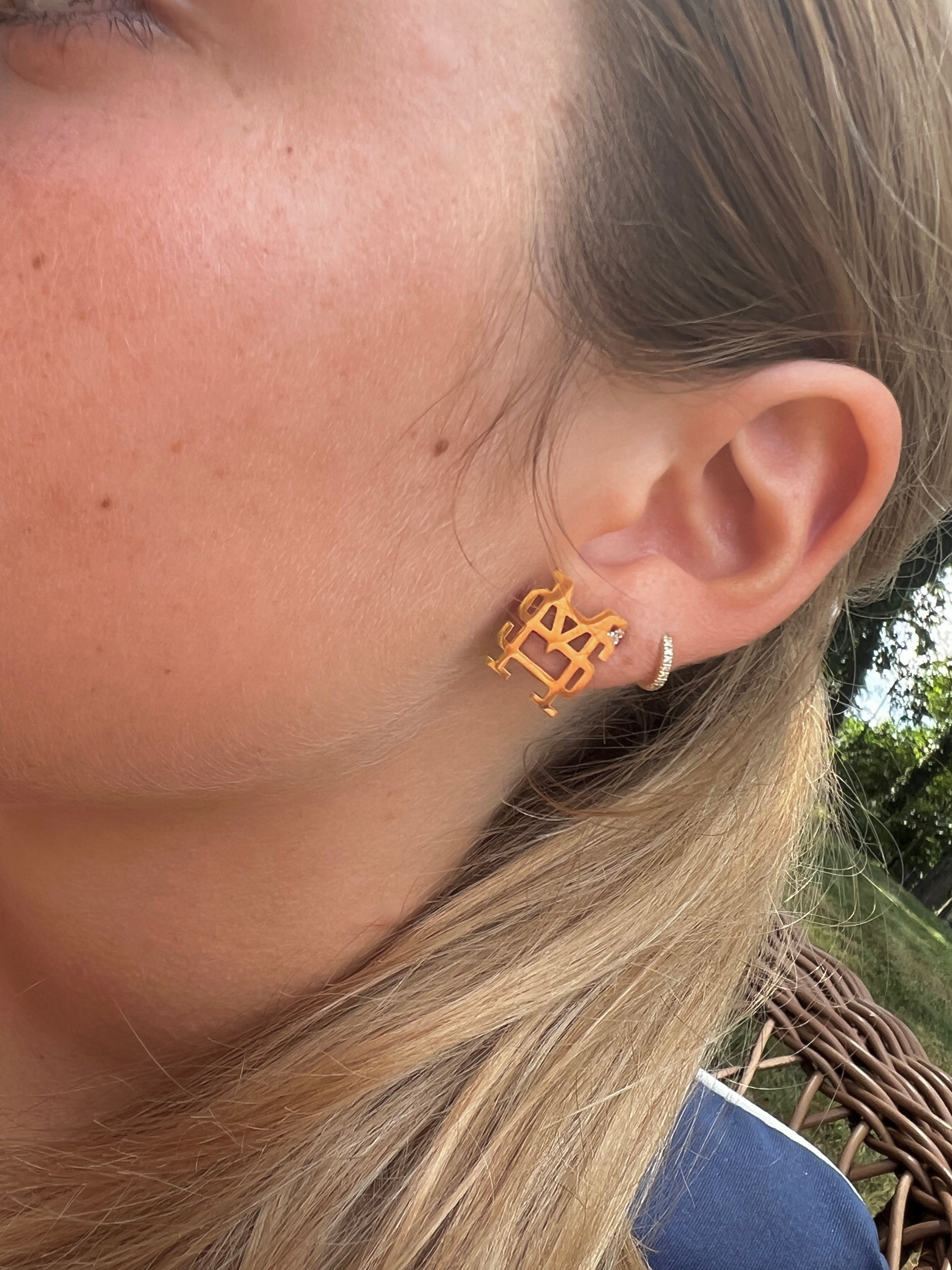 Mississippi State MS Logo Earrings - Hypoallergenic SO CUTE!