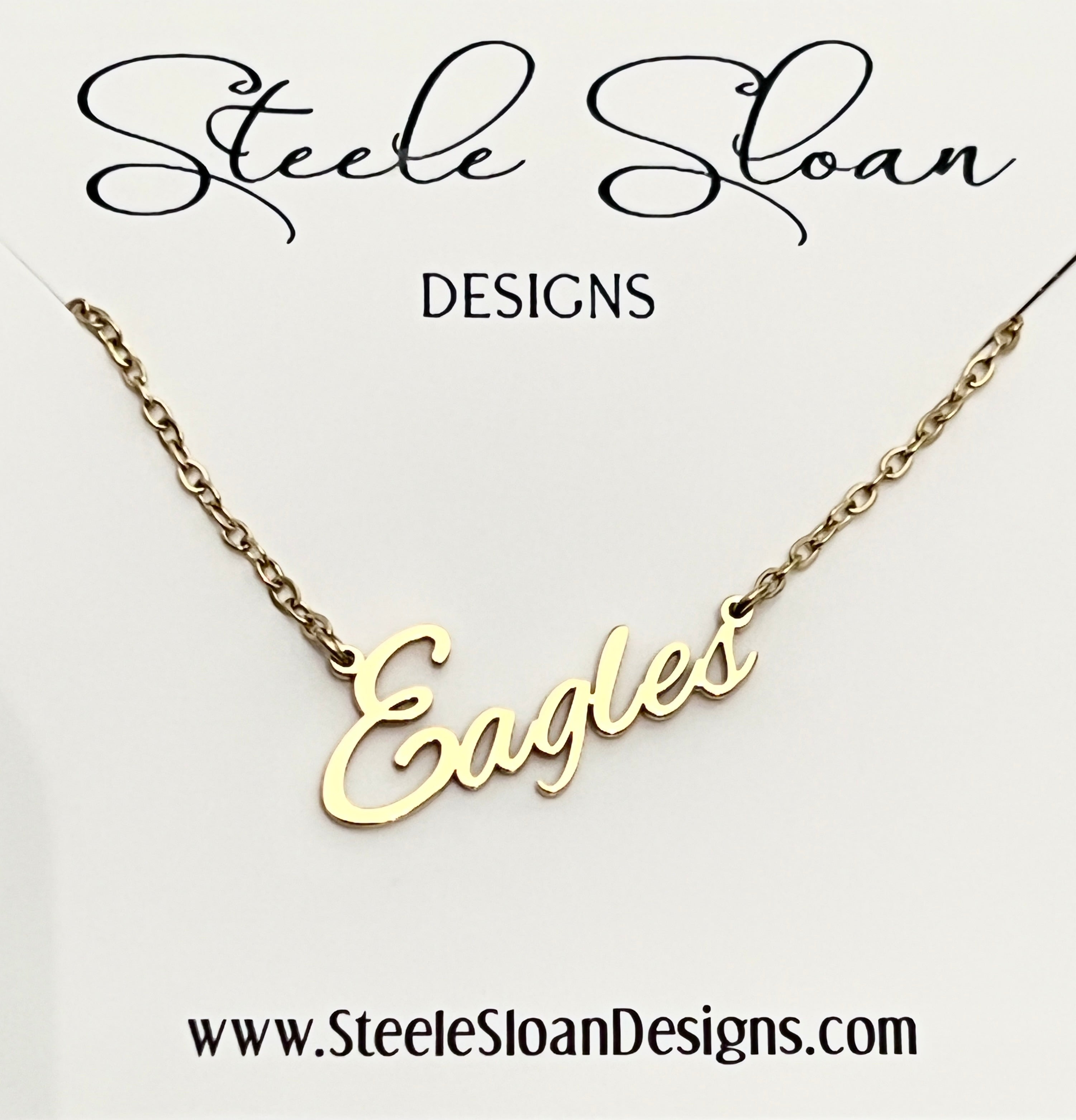 Eagles Name Necklace – Perfect for Eagles Fans!