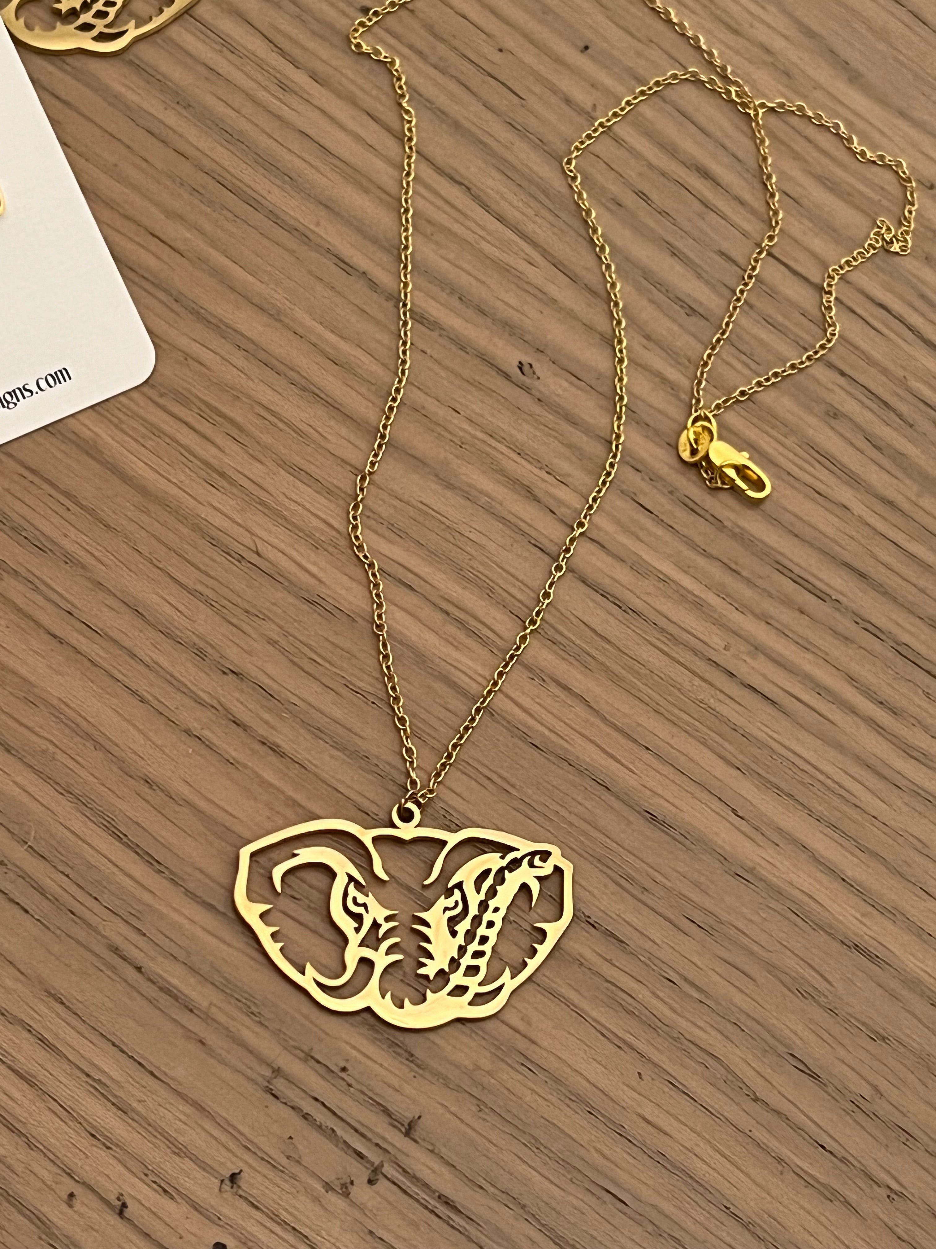 NEW! Alabama Elephant logo GameDay Necklace - Perfect gift for Alabama Fans!