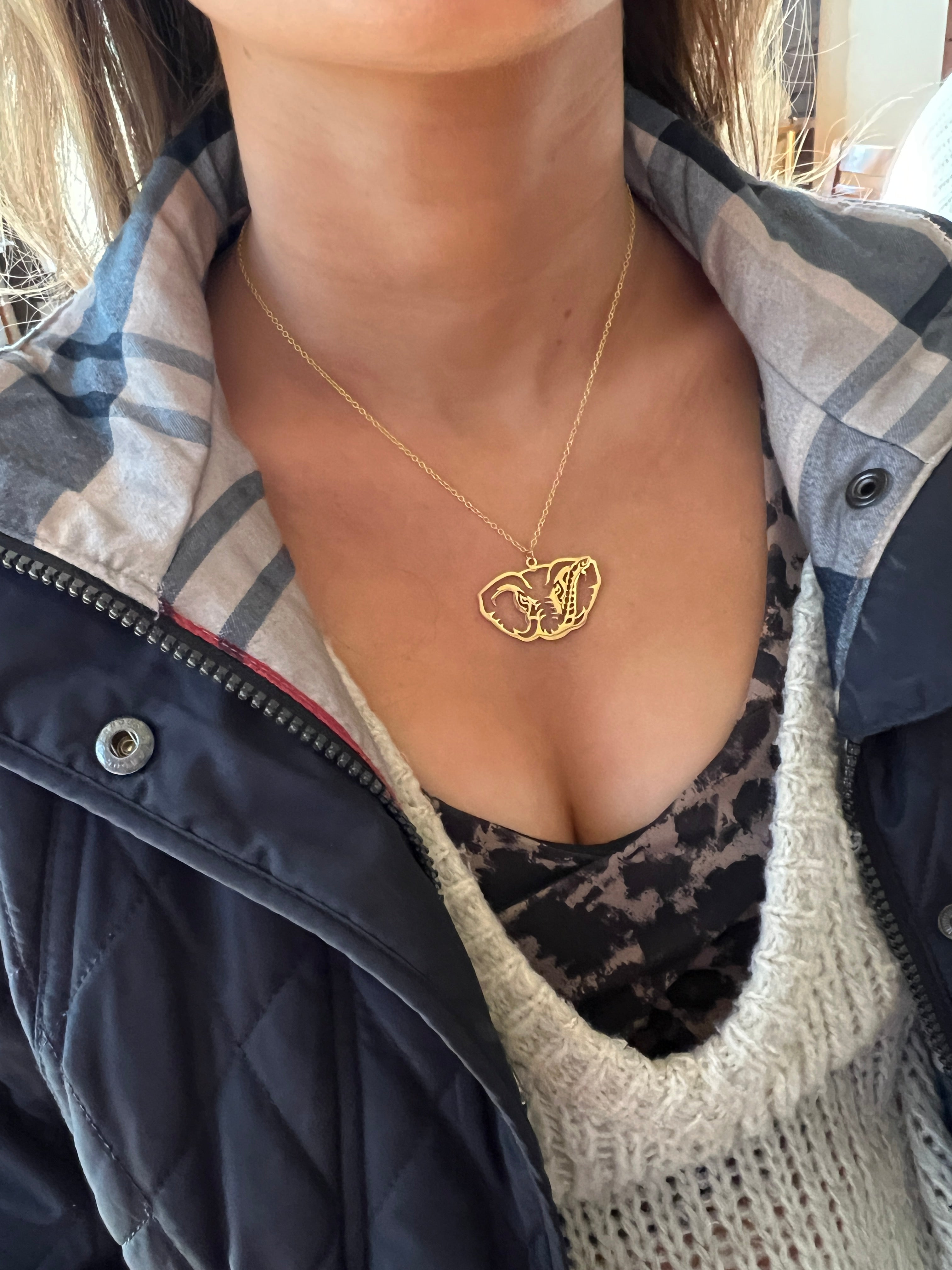 NEW! Alabama Elephant logo GameDay Necklace - Perfect gift for Alabama Fans!
