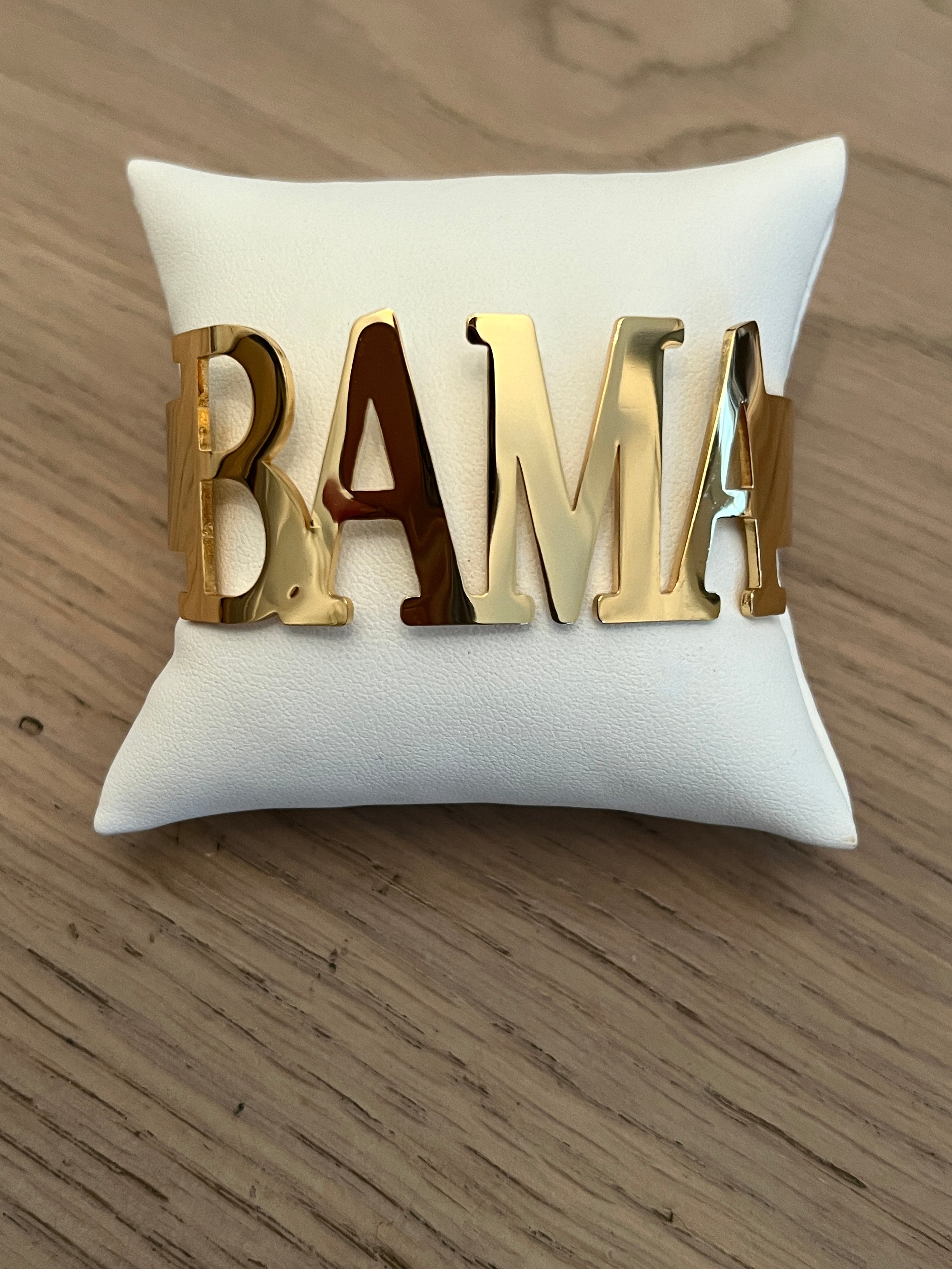 Alabama Bama Bangle Bracelets – Tarnish-Resistant Stainless Steel – Officially Licensed Roll Tide Jewelry