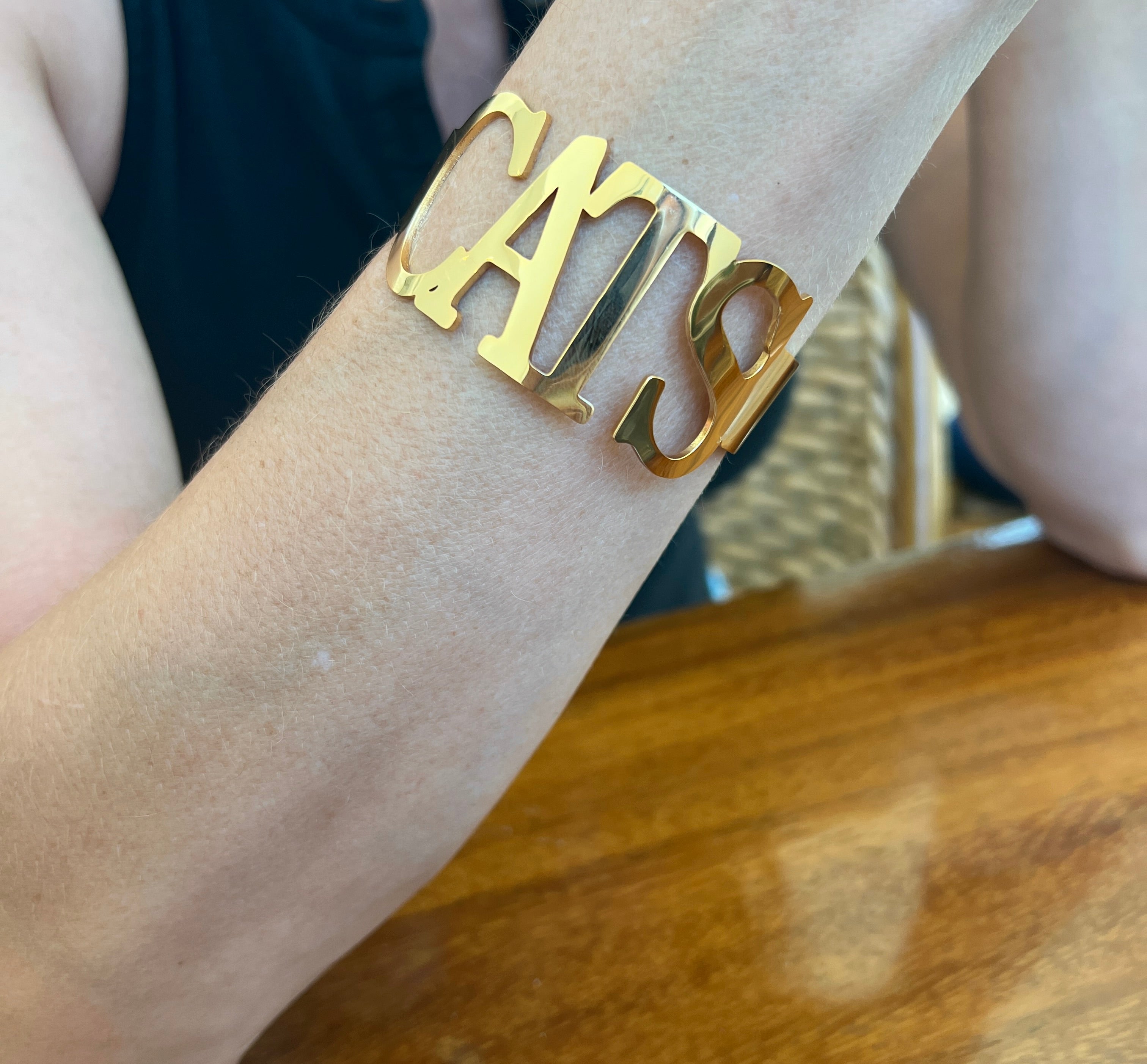 CATS Bangle Bracelets Tarnish Resistant Stainless Steel All Caps -Go CATS