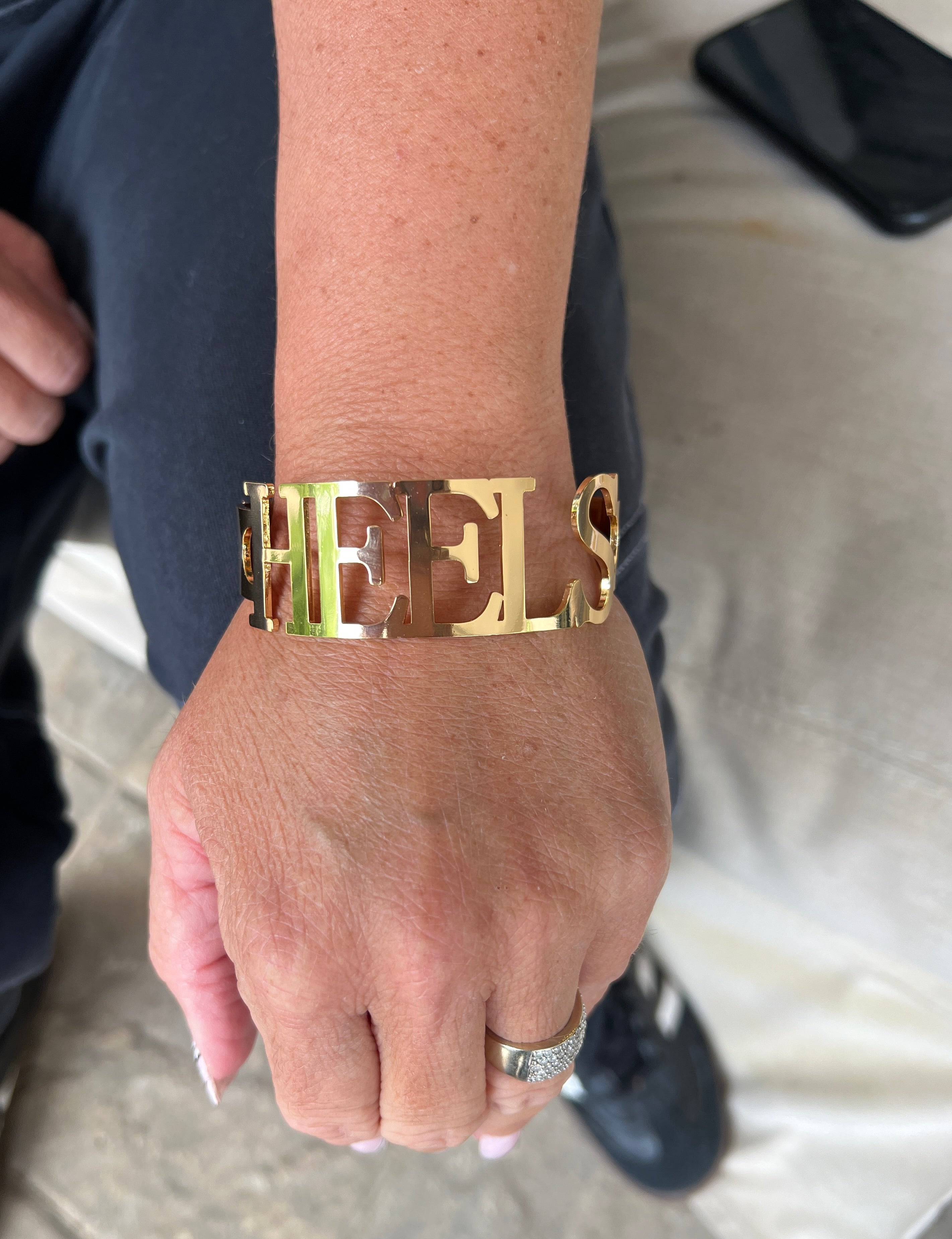 HEELS Bangle Bracelets Go HEELS Gold Bracelet - Sizable Officially Licensed