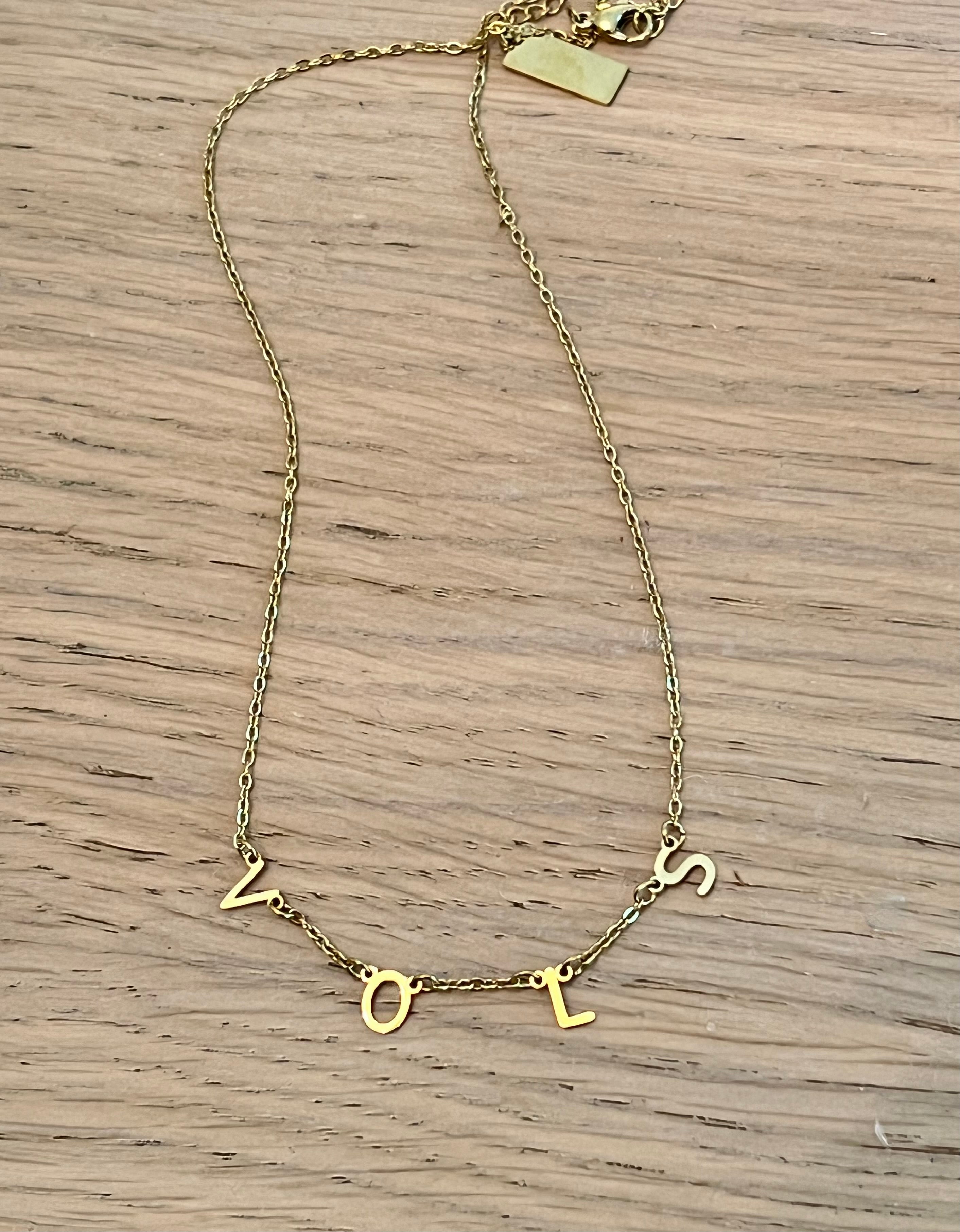 Tennessee Volunteers! VOLS Charm Necklace- Gold VOLS Dangle Layer Necklace perfect for Tennessee Fans Tarnish Resistant Officially Licensed