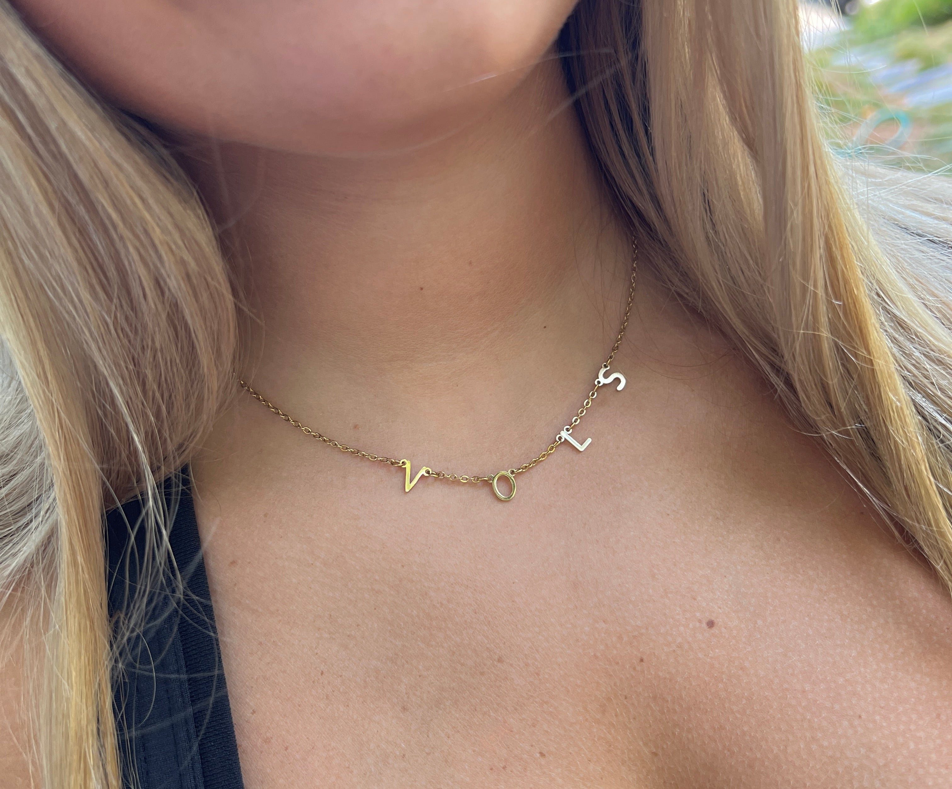 Tennessee Volunteers! VOLS Charm Necklace- Gold VOLS Dangle Layer Necklace perfect for Tennessee Fans Tarnish Resistant Officially Licensed