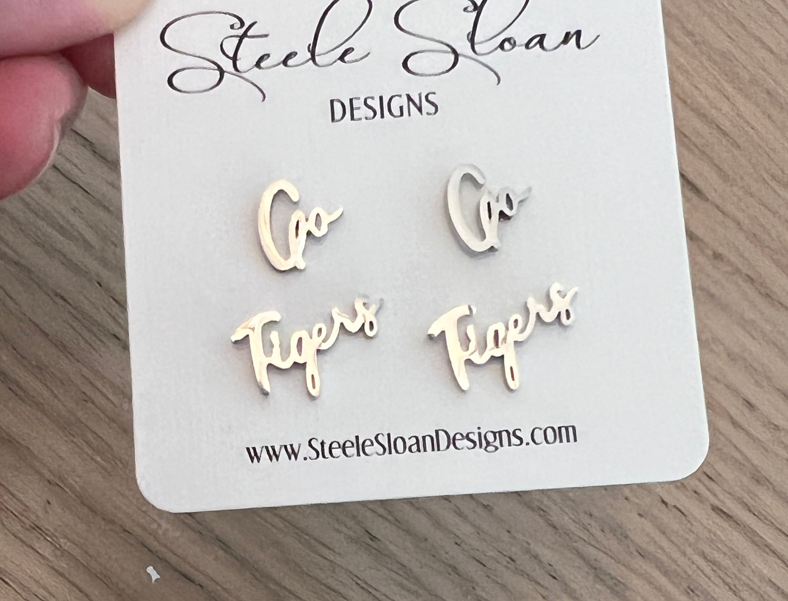 Go Tigers GameDay Gold Tiger Earrings or Silver Tiger Earrings Tiger Football Tiger Gameday