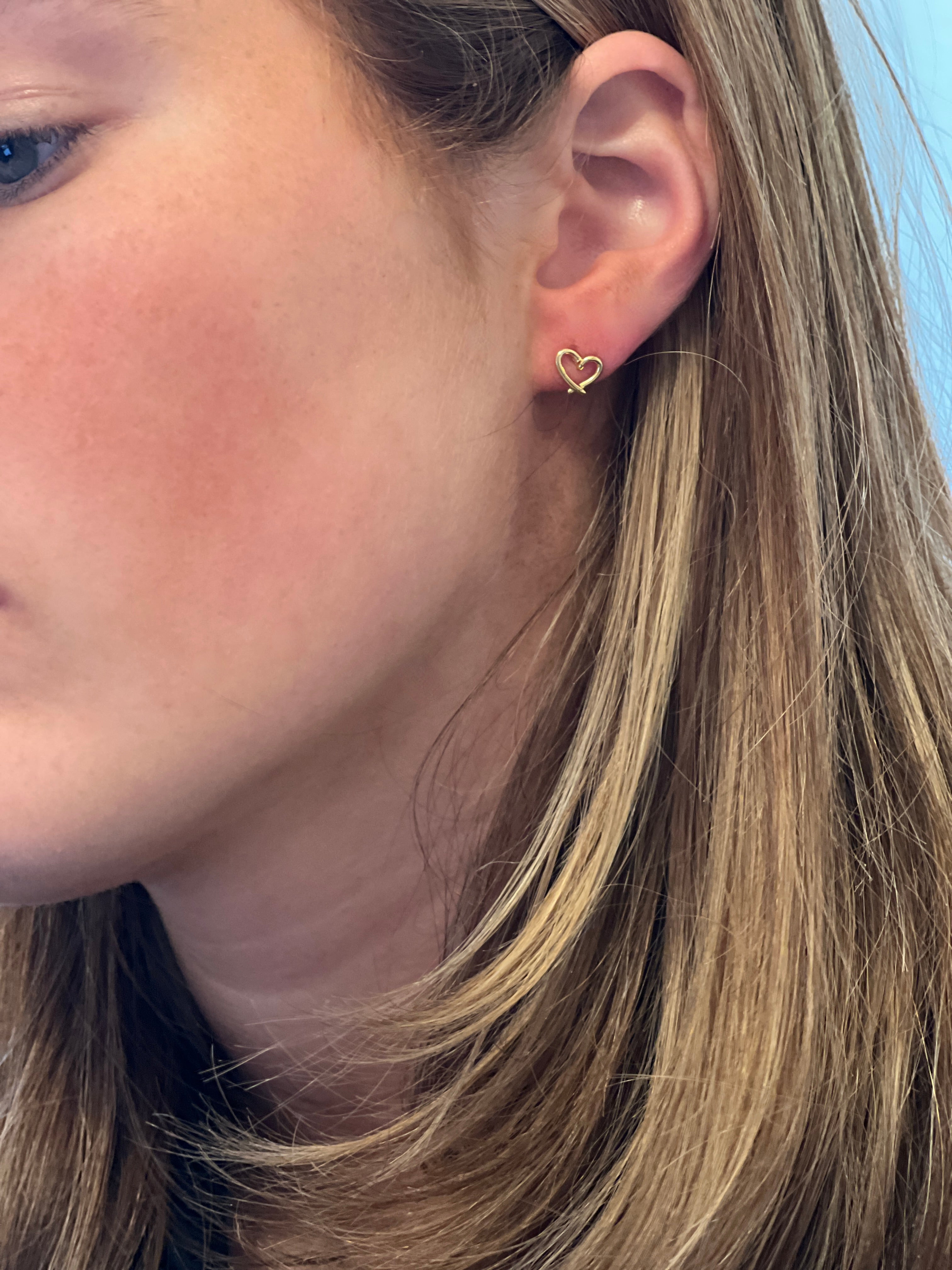 Go Hogs! Cute Arkansas Valentines Gift Game Day Gold Stud Earrings Razorback Fans with Gold Stud Hearts - Wooo Pig SOO Cute!