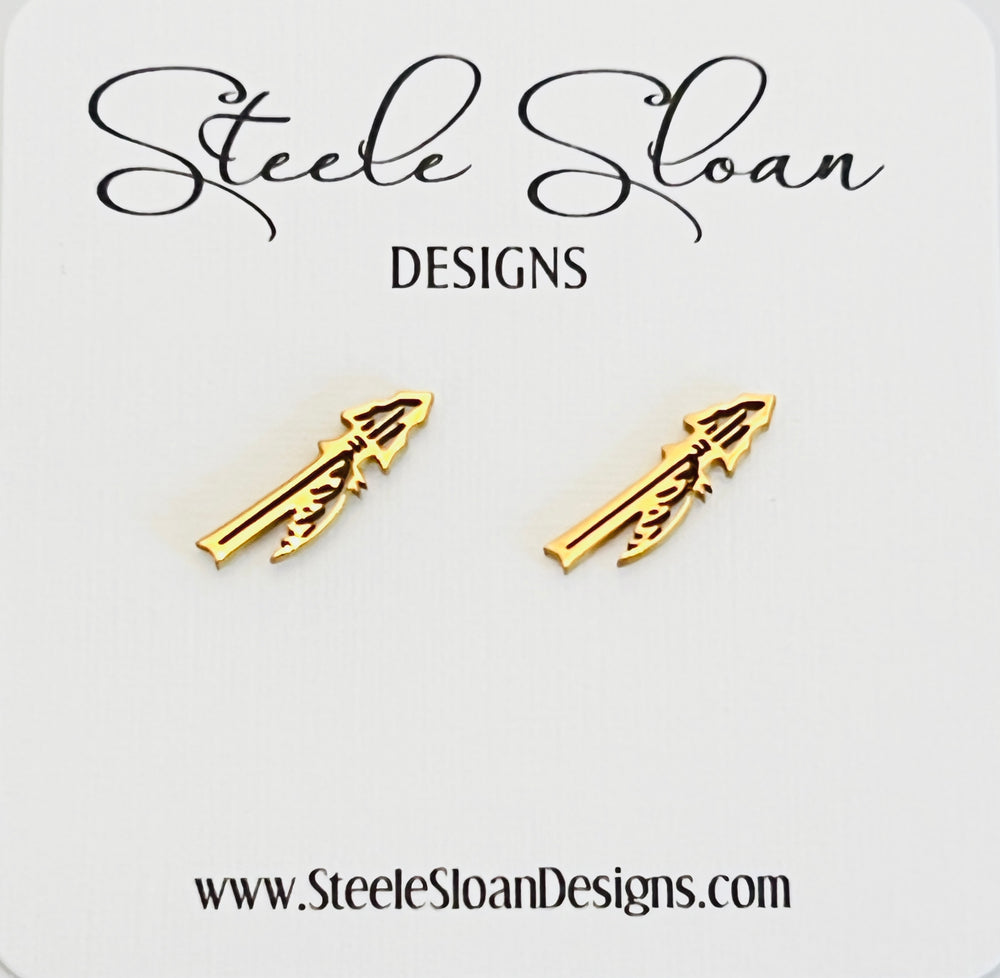 FSU Fear the Spear Logo Earrings Florida State Gift