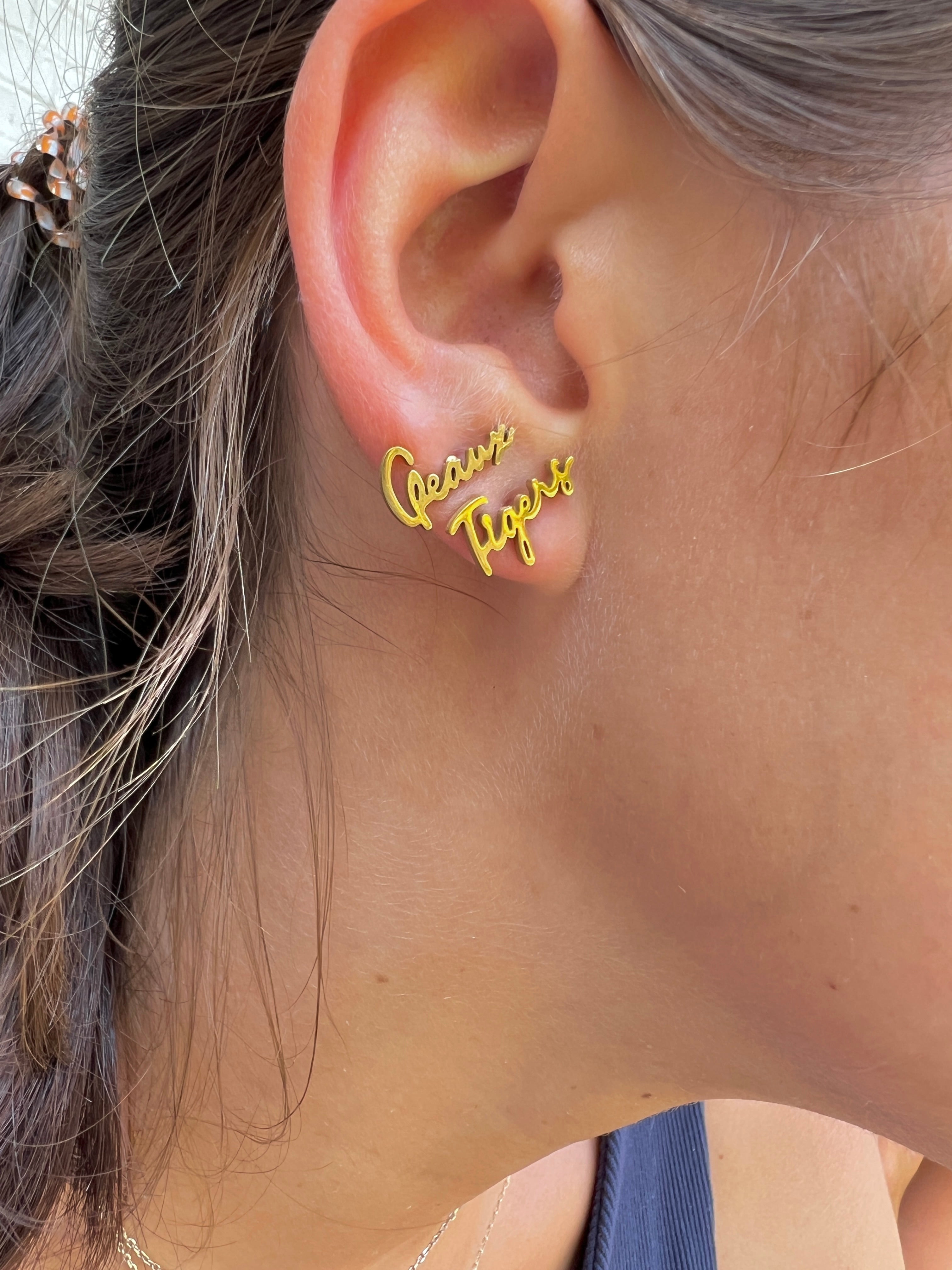 LSU "Geaux Tigers" Earrings Hypoallergenic Perfect LSU Gift