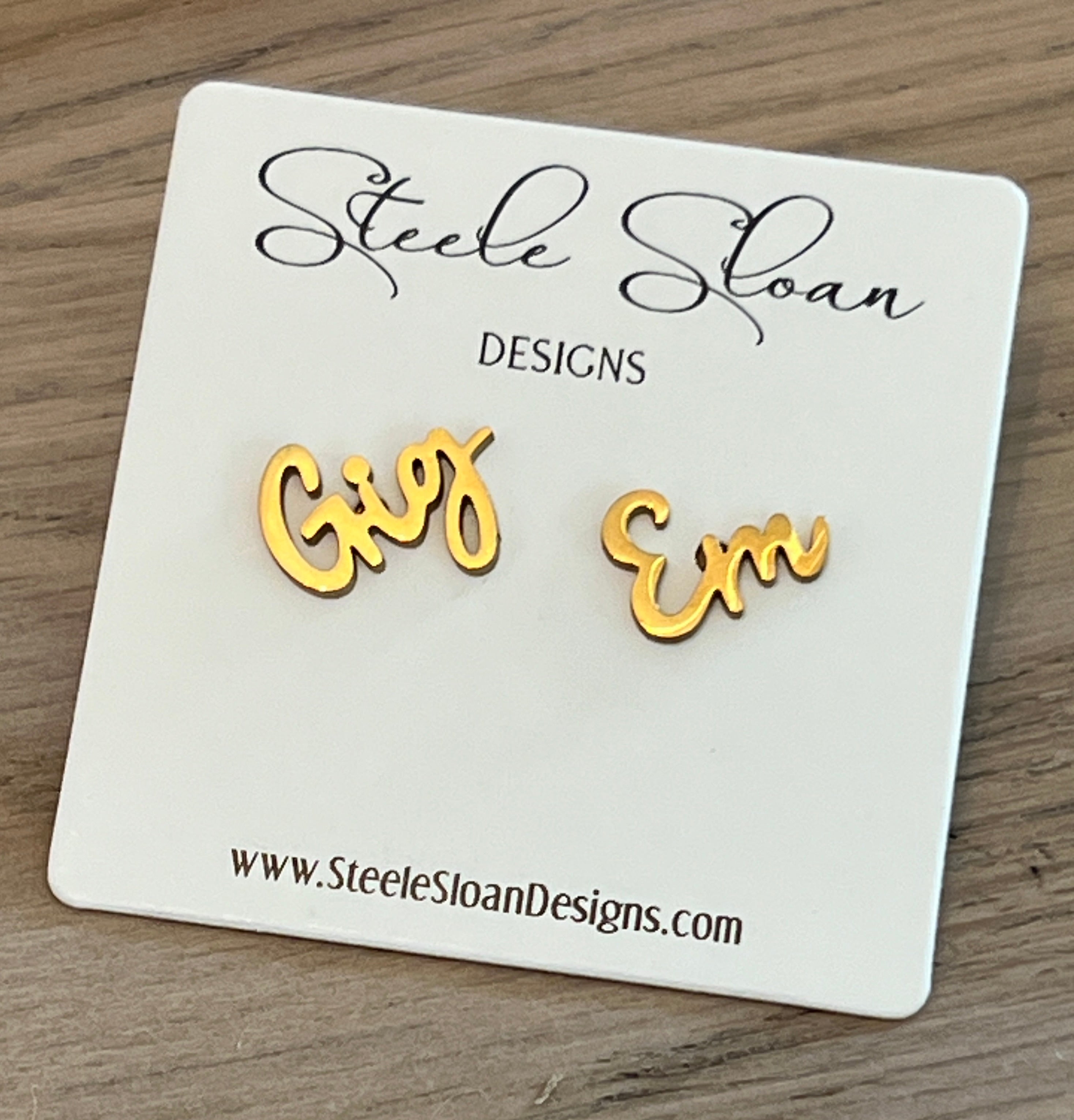 Gig Em Aggies Adorable Texas A&M Gig Em Aggies Gameday Earrings