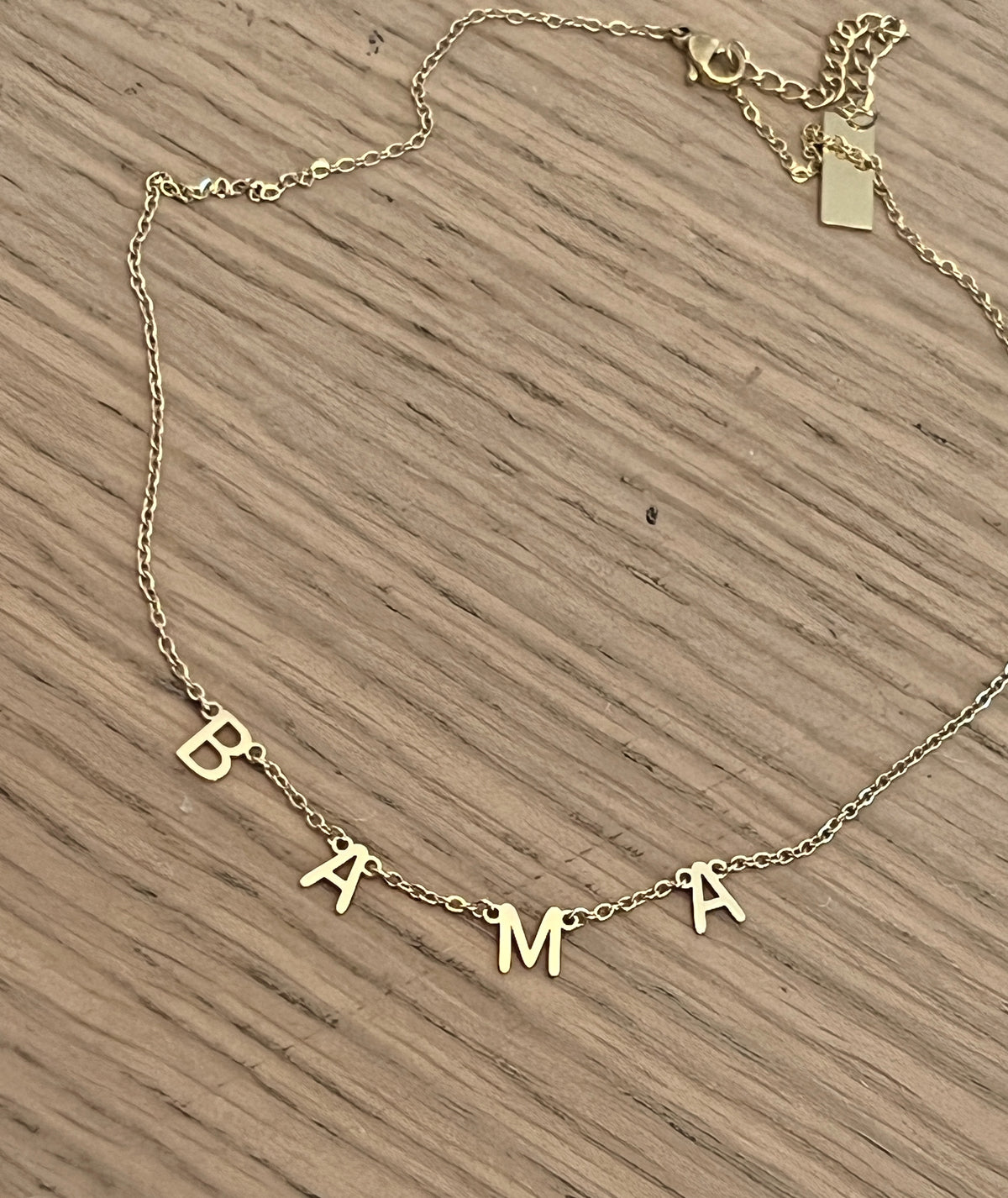 BAMA! BAMA Charm Necklace- Gold Bama Dangle Layer Necklace perfect for Bama Fans Tarnish Resistant Stainless Steel Officially Licensed