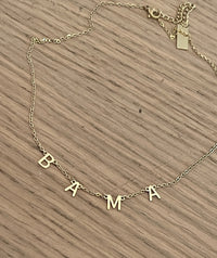 BAMA! BAMA Charm Necklace- Gold Bama Dangle Layer Necklace perfect for Bama Fans Tarnish Resistant Stainless Steel Officially Licensed
