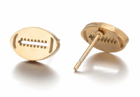 Football Gold Stud Earrings, Football Gift, Football Mom, Cheerleader Gift, Gold Stud Earrings, Hypoallergenic Stainless Steel