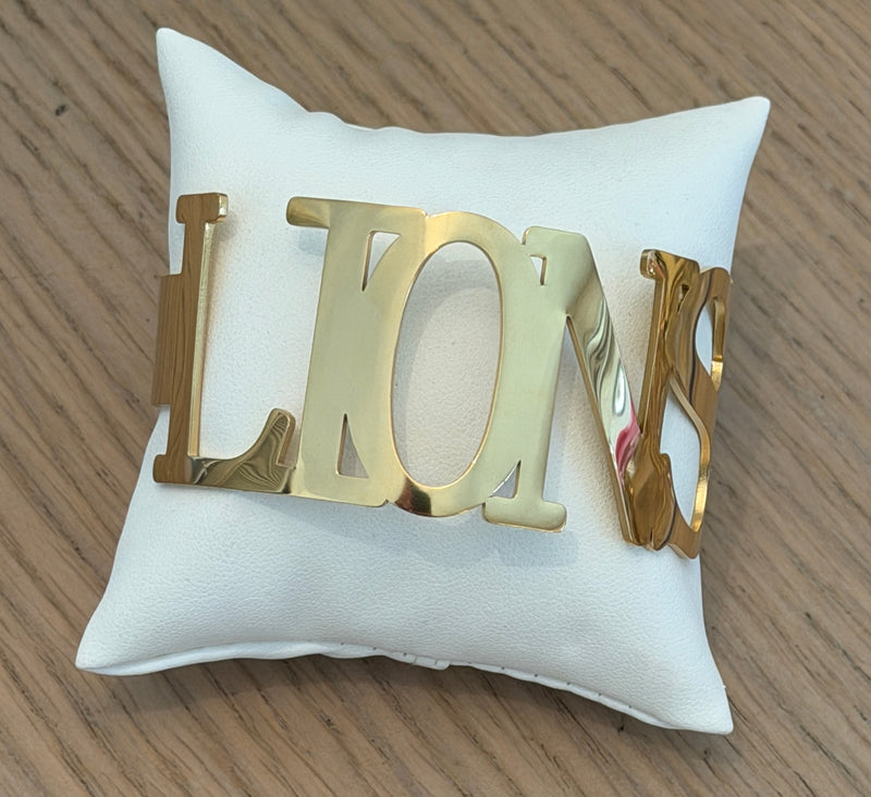 LIONS Cuff Bracelet Sizeable Non-Tarnish Lions Gameday Gift for Lions Fans Lions Spirit Wear