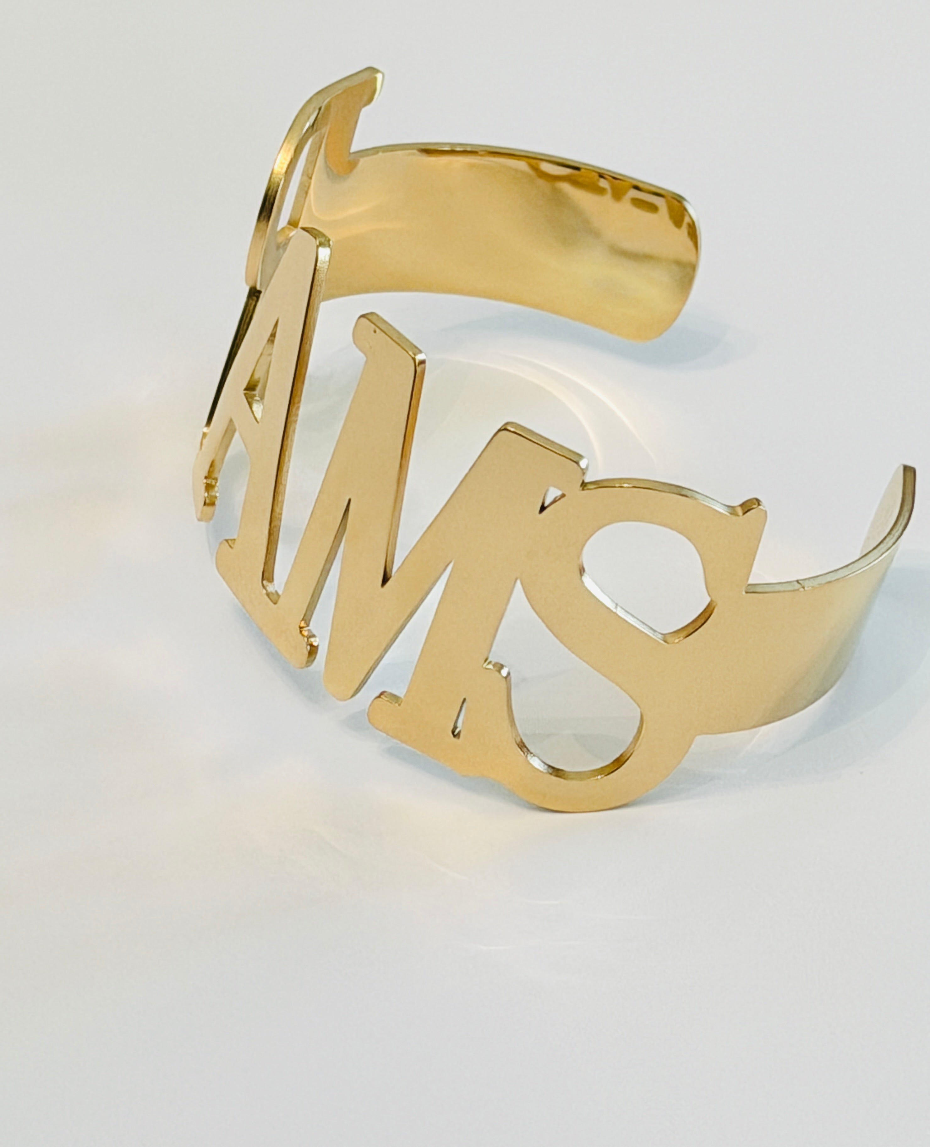 Gold Rams Cuff Bracelet – Non-Tarnish Stainless Steel Bangle