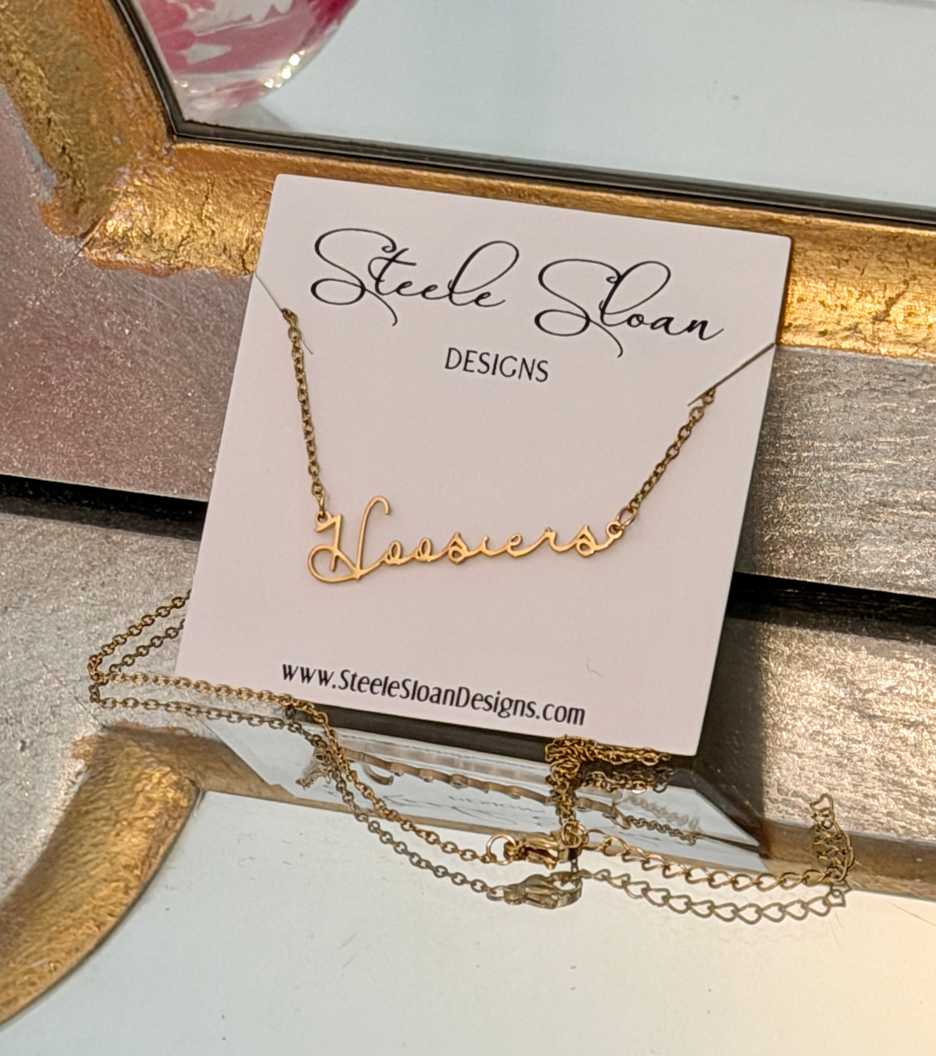 Hoosiers Necklace: Gift for Hoosiers Fans Hoo Hoo Hoo Hoosiers! Indiana Game Day Jewelry, Indiana Graduation Gift Officially Licensed