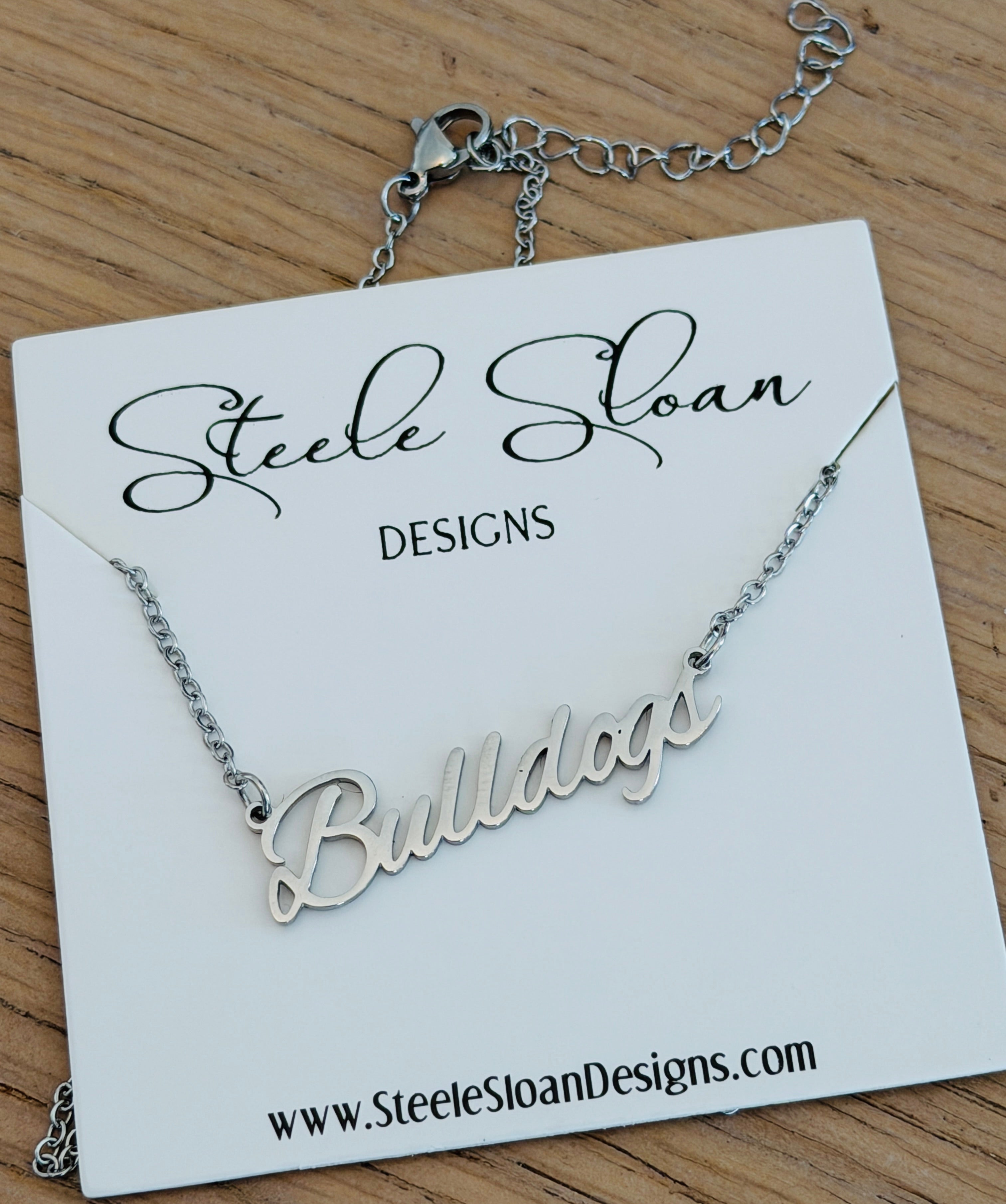 Gift For Bulldogs Fan -Bulldogs Necklace Hypoallergenic, Bulldogs Gameday Necklace, Bulldogs Spirit Wear, Bulldog Gift