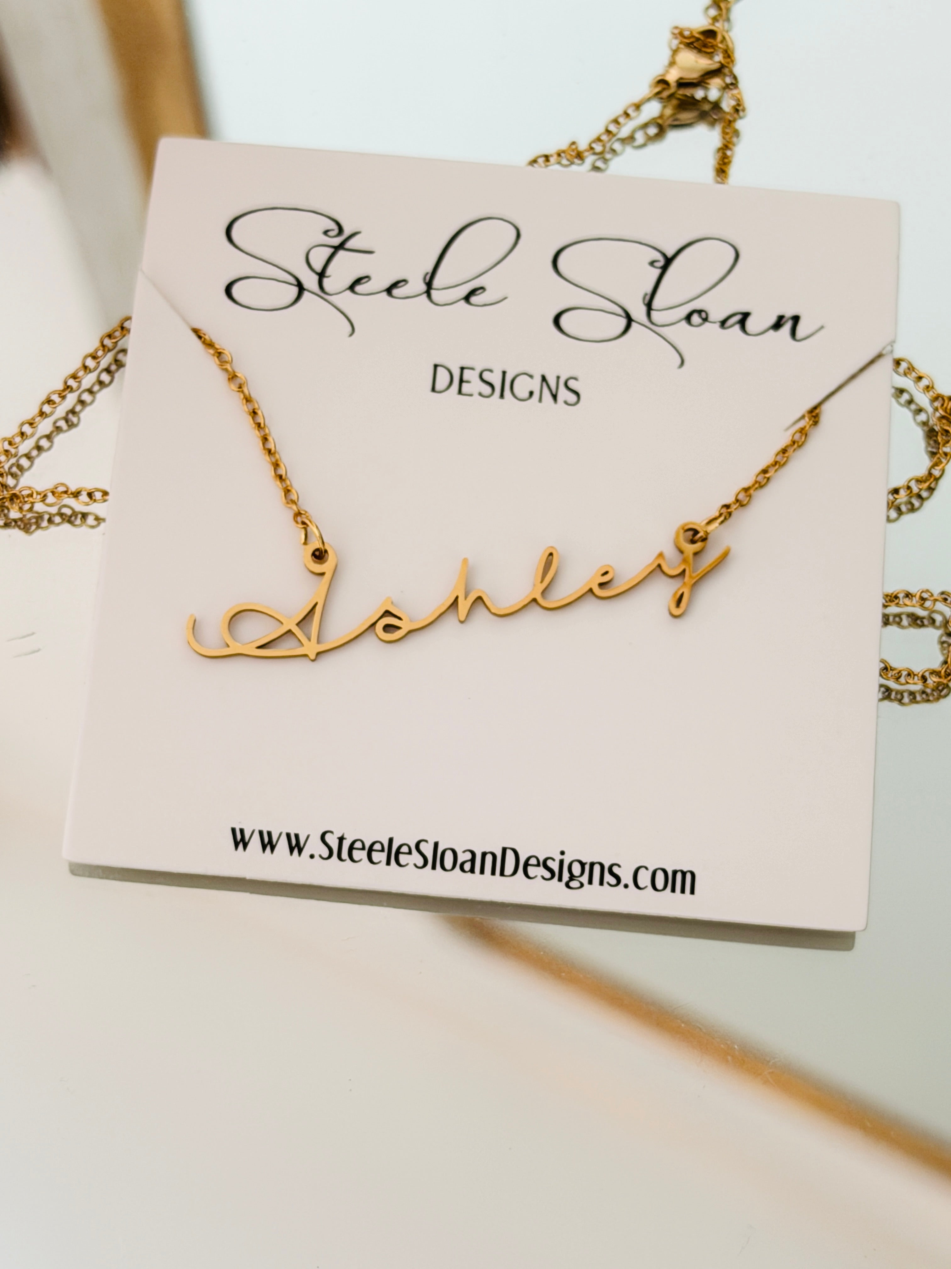 Ashley Necklace Gift for Ashley Ready to Ship! Ashley Name Necklace, Ashley Personalized Necklace Gold Name Necklace, Stainless Steel