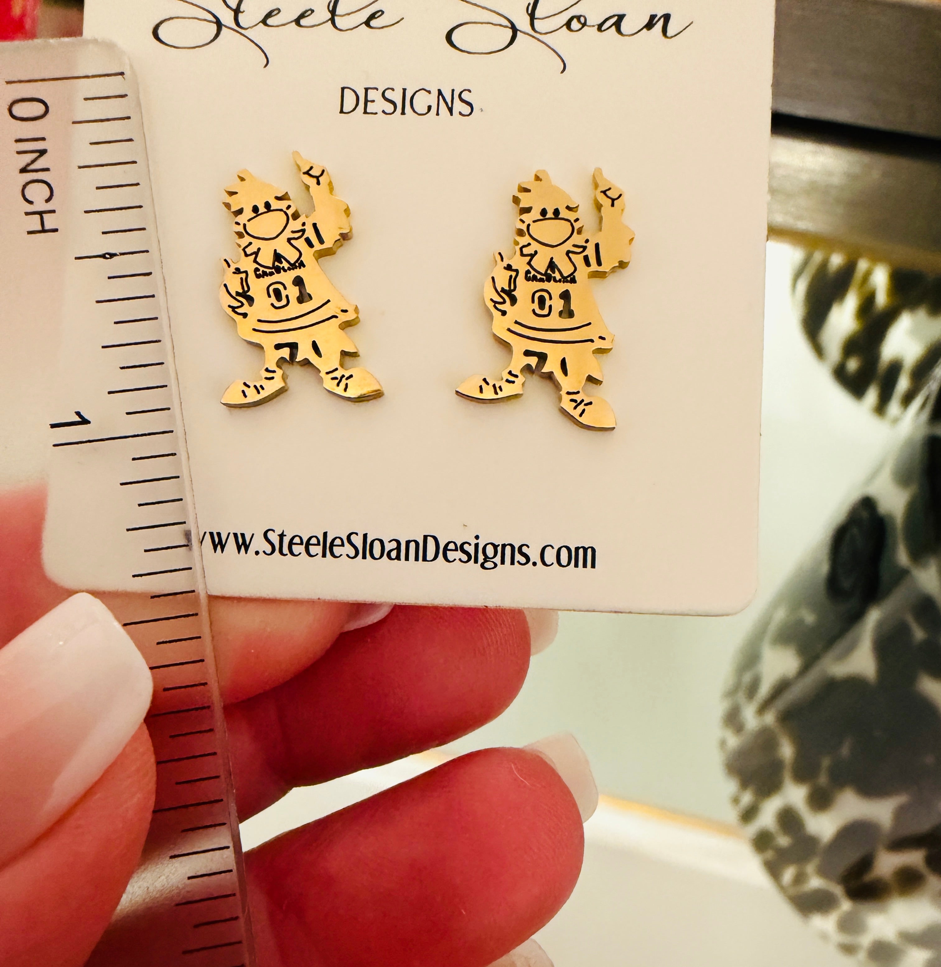 South Carolina Cocky Gamecocks Earrings Hypoallergenic Cute Gamecock Gift