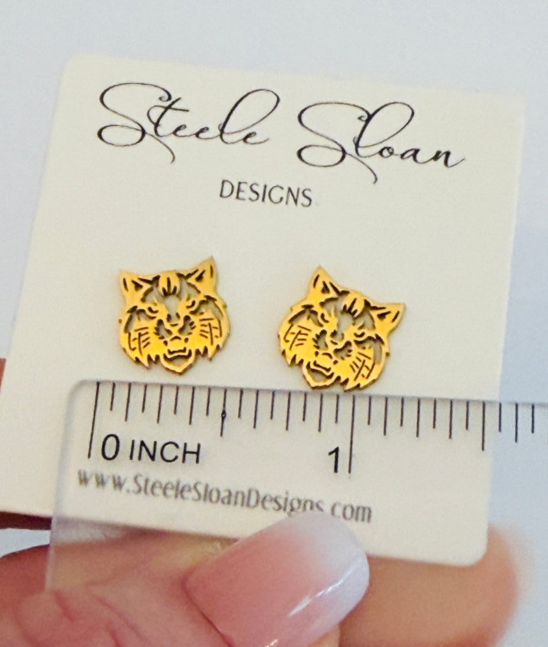 NEW Wildcat Earrings Bobcat Earrings! Wildcats Gift, Wild Cats Football, Wild Cats Baseball, Hypoallergenic