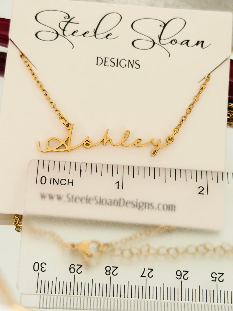 Ashley Necklace Gift for Ashley Ready to Ship! Ashley Name Necklace, Ashley Personalized Necklace Gold Name Necklace, Stainless Steel