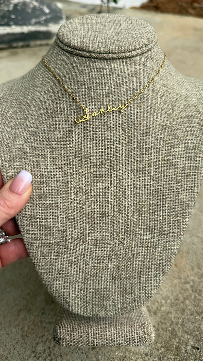 Ashley Necklace Gift for Ashley Ready to Ship! Ashley Name Necklace, Ashley Personalized Necklace Gold Name Necklace, Stainless Steel