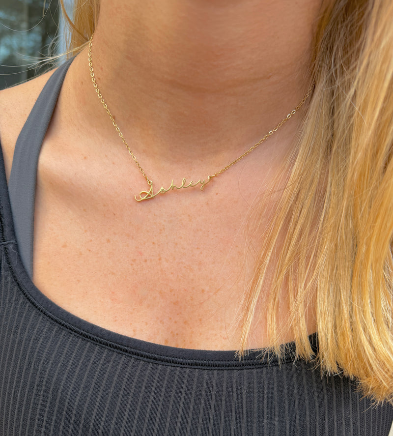 Ashley Necklace Gift for Ashley Ready to Ship! Ashley Name Necklace, Ashley Personalized Necklace Gold Name Necklace, Stainless Steel