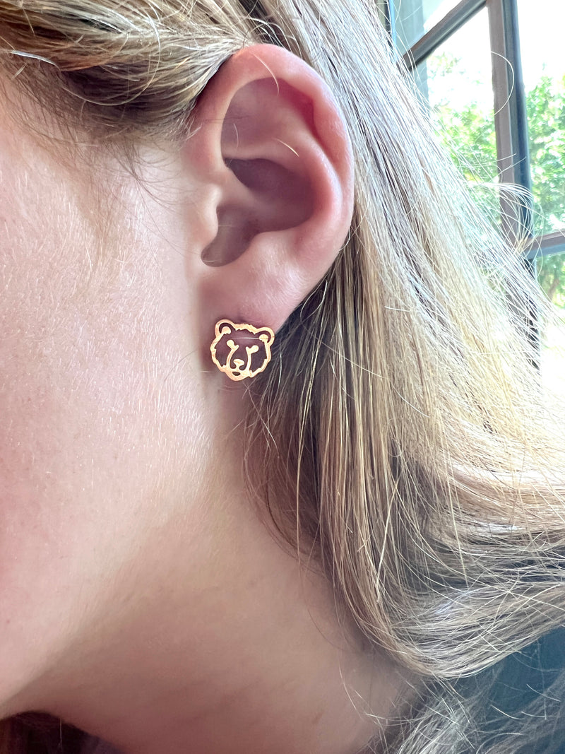 Bear Earrings - Go Bears! Golden Bears, Grizzlies, Bears Football, Golden Bears, Chicago Bears