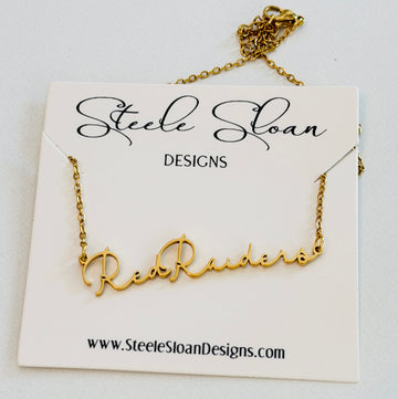 NEW! Texas Tech Red Raiders Gold Necklace Gameday Glam Red Raiders Gameday