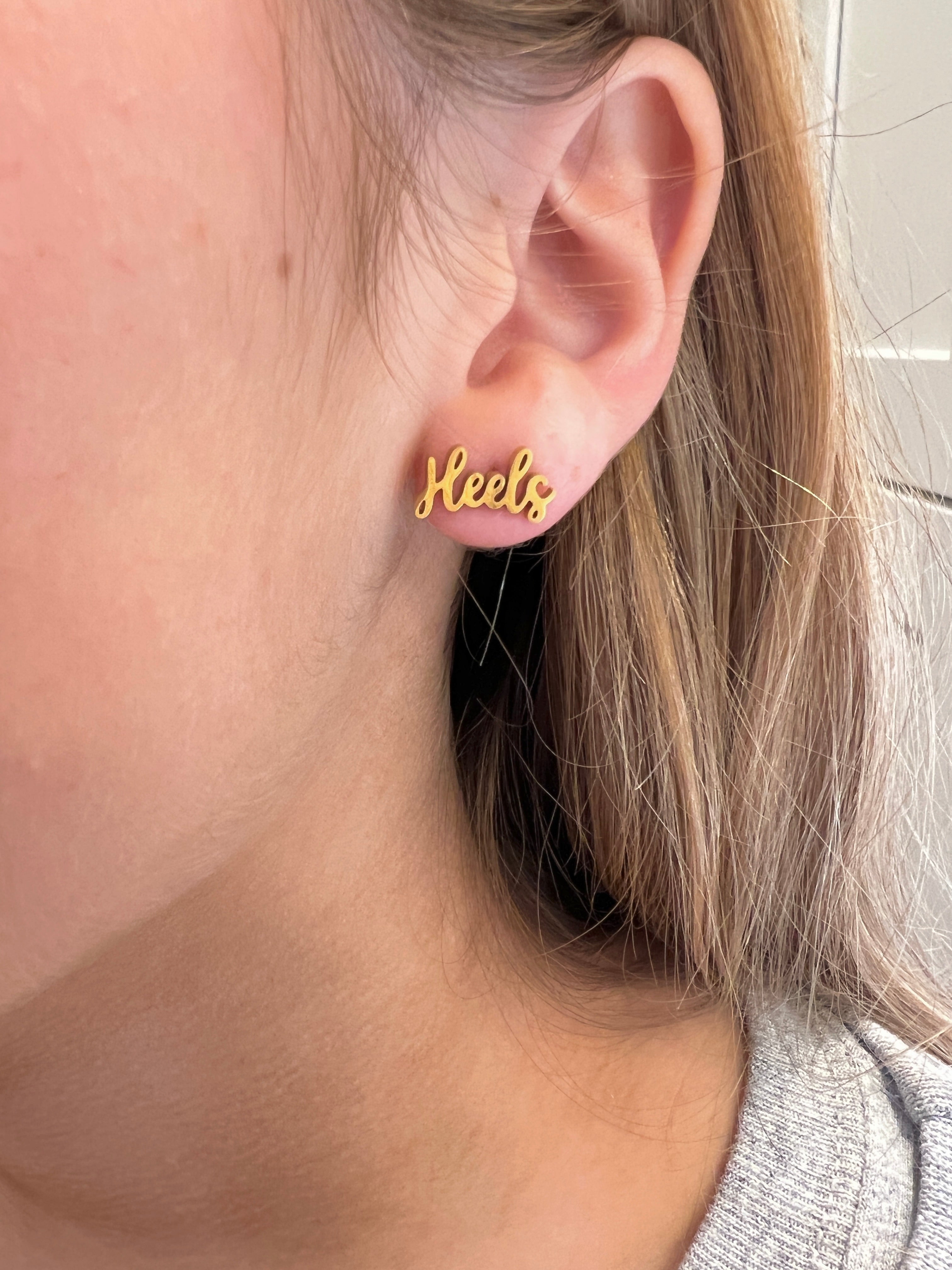 Tar Heels Gold Stud Earrings- Go Heels! UNC gift, Hypoallergenic earrings, Officially Licensed