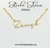 Dawgs Name Necklace - Great for Dawgs Fans and Dawgs Gameday -Cute Bulldog Team Gift