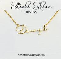 Dawgs Name Necklace - Great for Dawgs Fans and Dawgs Gameday -Cute Bulldog Team Gift
