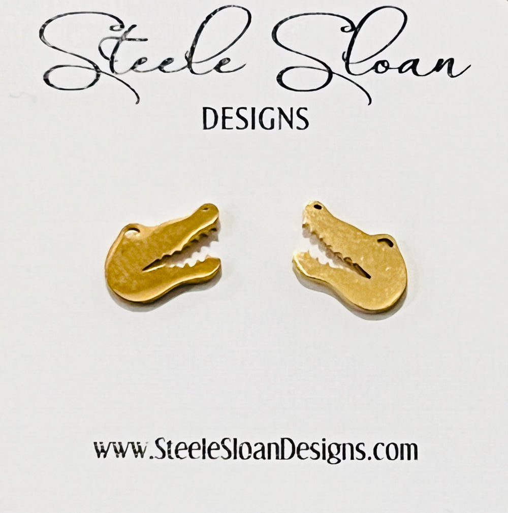 Cute Gator Earrings! Alligator Earrings, Gators Gift, Gator Football, Gator Baseball Earrings