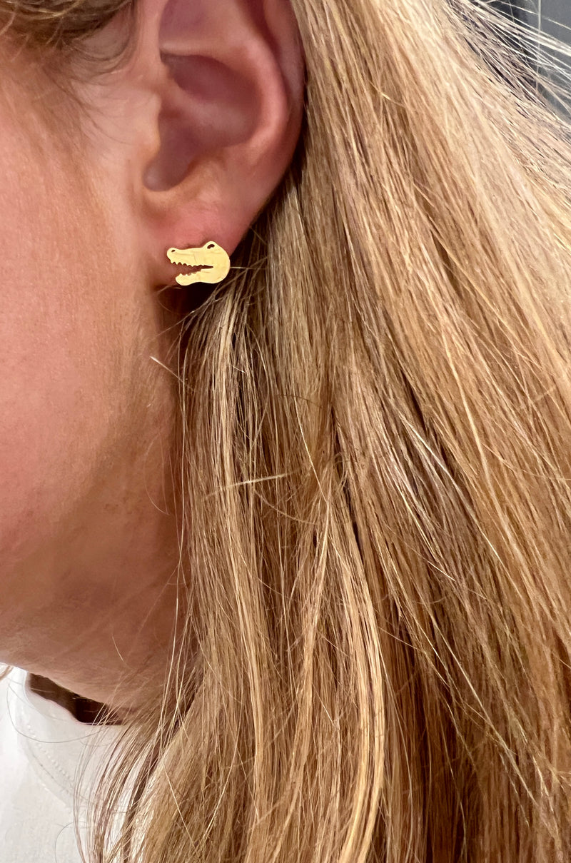 Cute Gator Earrings! Alligator Earrings, Gators Gift, Gator Football, Gator Baseball Earrings
