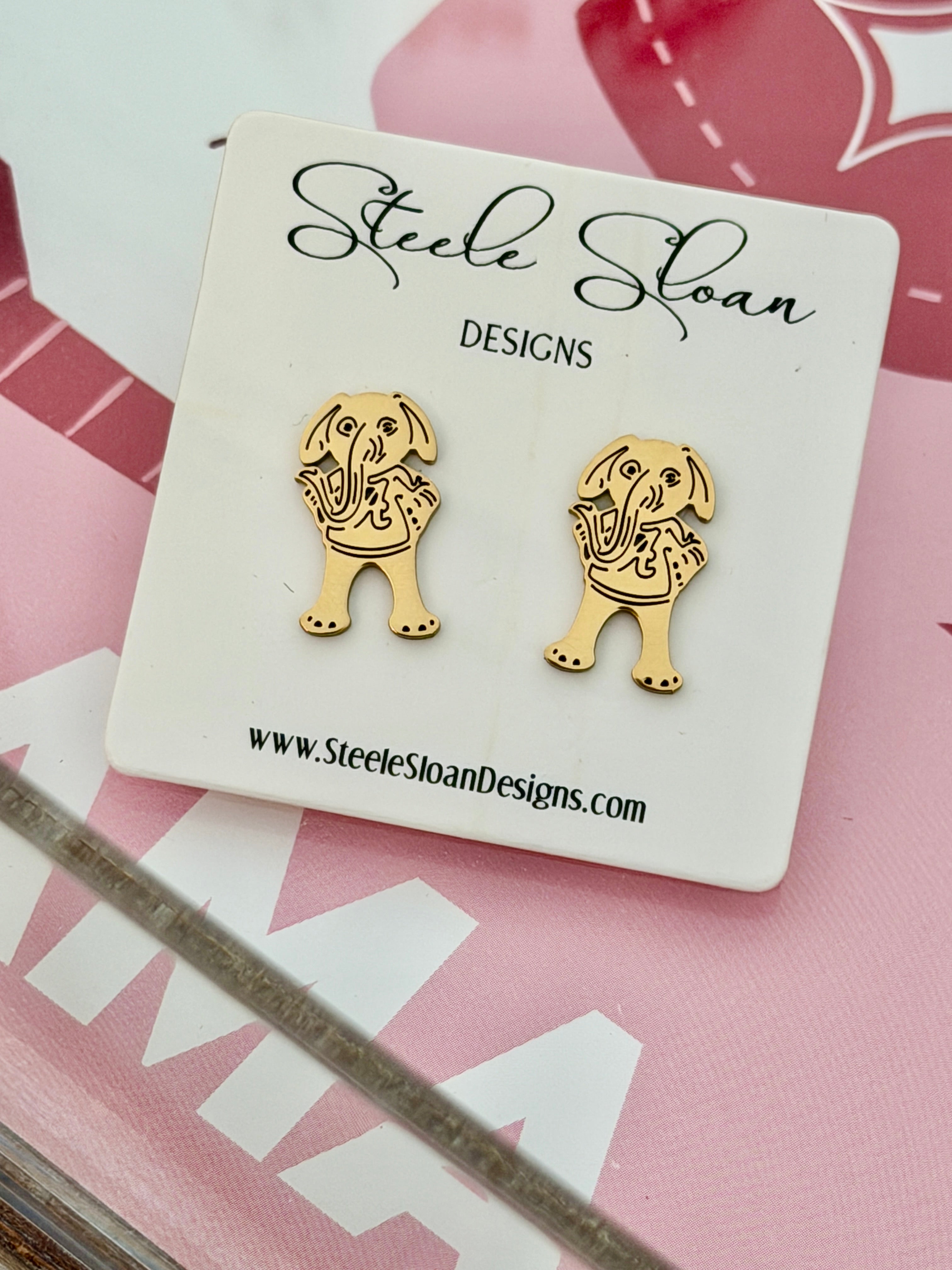 Big Al Alabama Earrings - Adorable Alabama Fan Gift Great for Gameday!