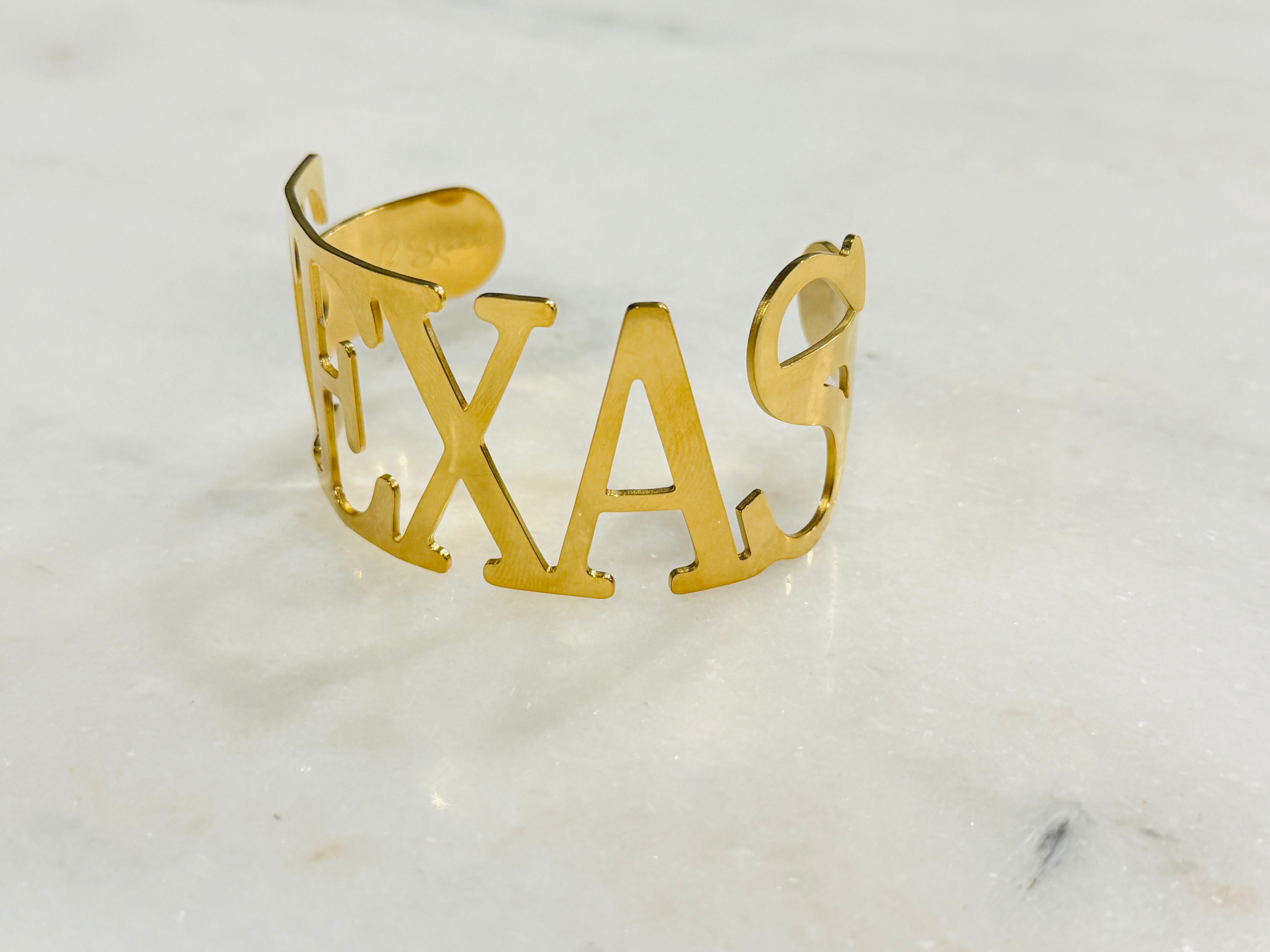 TEXAS Cuff Bracelet - Sizeable Tarnish Resistant Stainless Steel