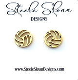 Volleyball Gold Stud Earrings, Volleyball Gift, Volleyball Coach Gift, Volleyball Team Gift,