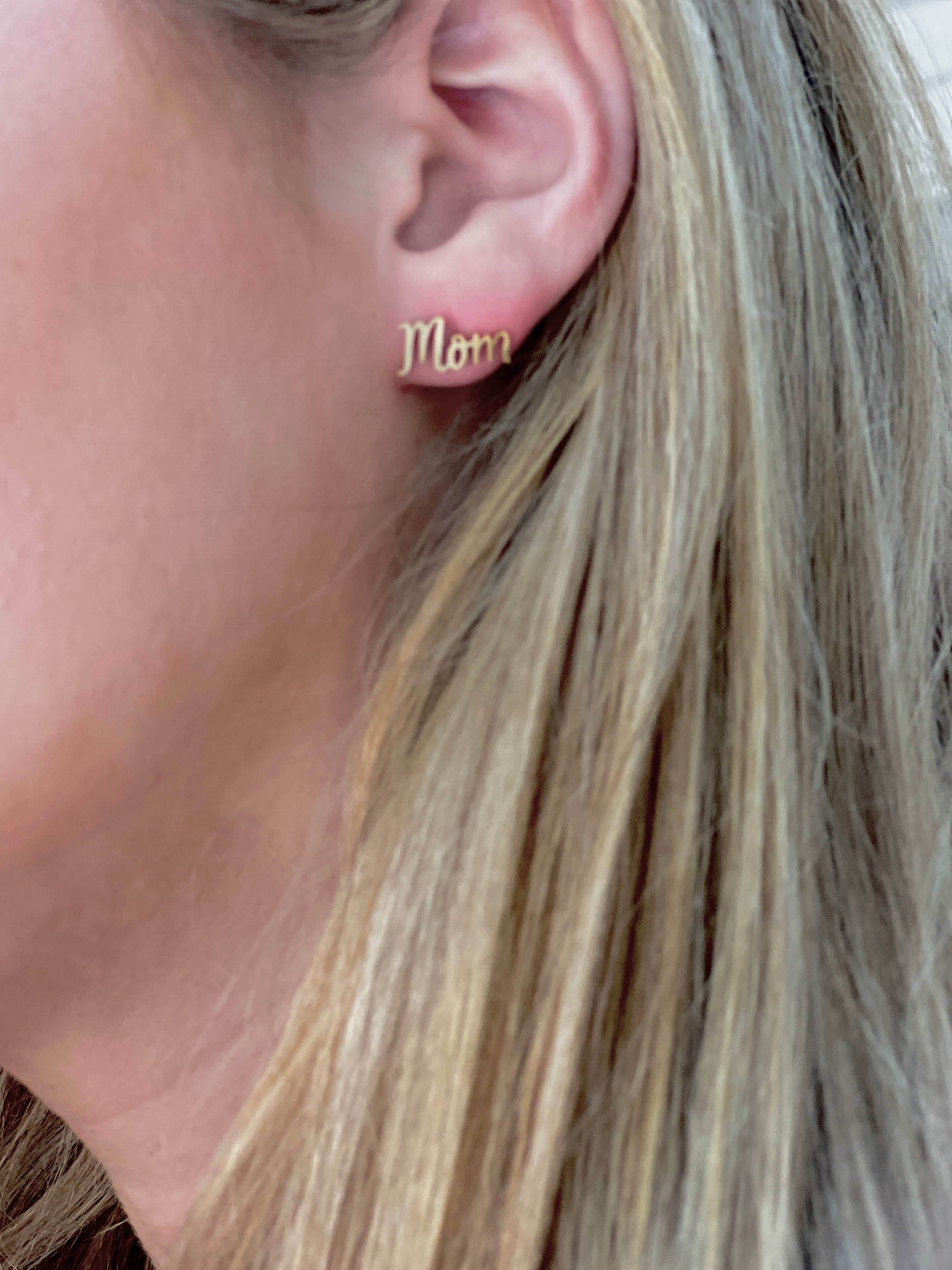 Tiger Mom Earrings - Tigers, LSU Tigers, Auburn Tigers, Tiger Mother's Day Gift, Gift for Tiger Mom, Tiger Baseball, Tiger Team Mom