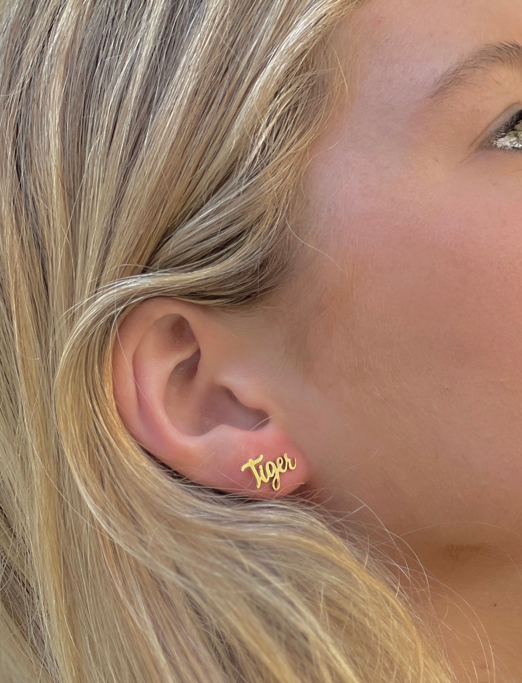 Tiger Mom Earrings - Tigers, LSU Tigers, Auburn Tigers, Tiger Mother's Day Gift, Gift for Tiger Mom, Tiger Baseball, Tiger Team Mom