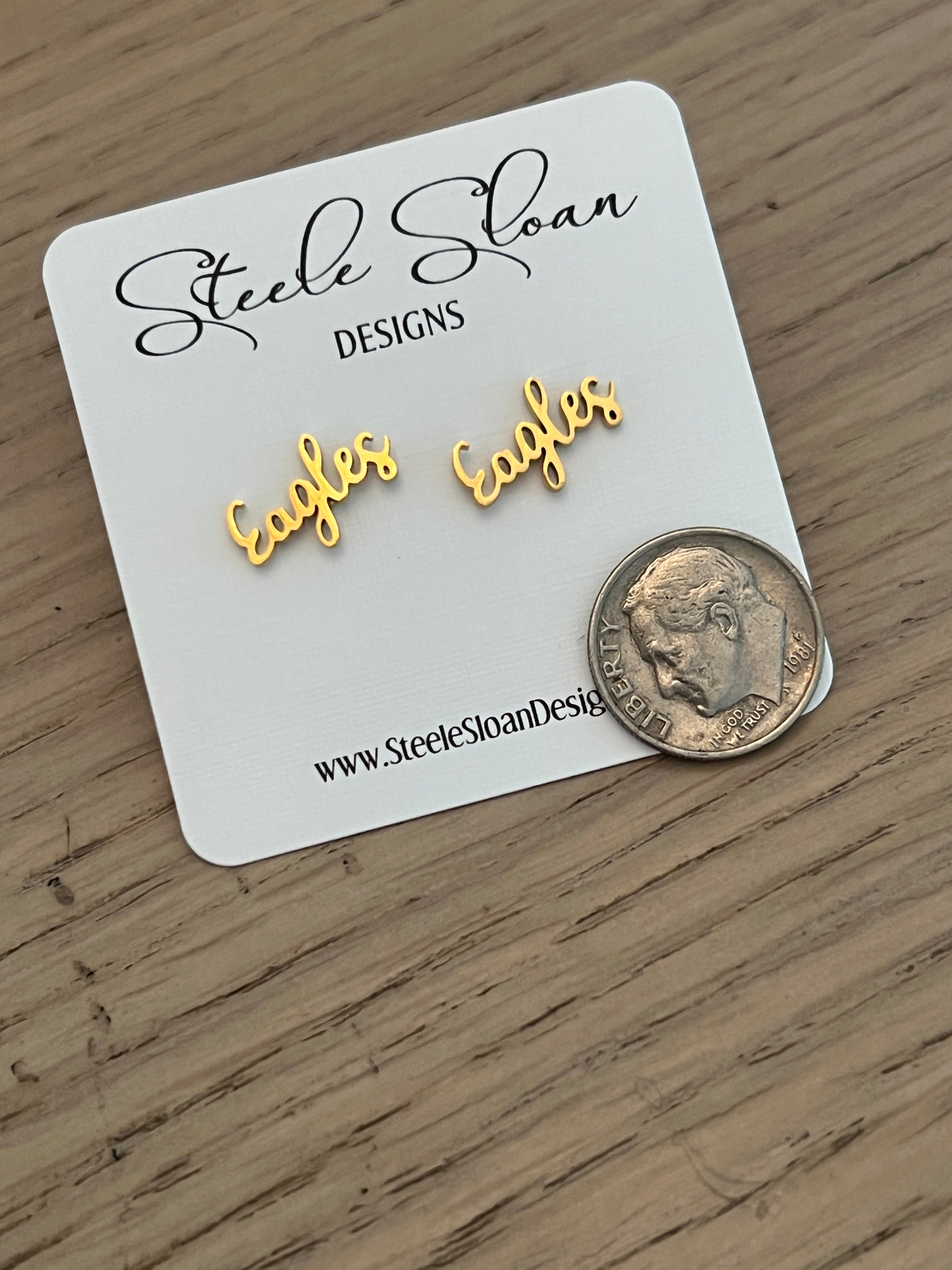Eagles Earrings, Go Eagles! Eagles Gift, Eagles Football, Golden Eagles, Philadelphia Eagles, Coaches Gift