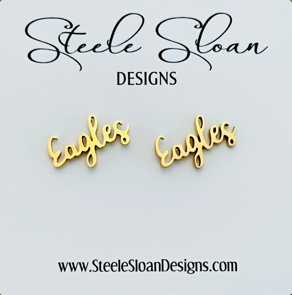 Eagles Earrings, Go Eagles! Eagles Gift, Eagles Football, Golden Eagles, Philadelphia Eagles, Coaches Gift