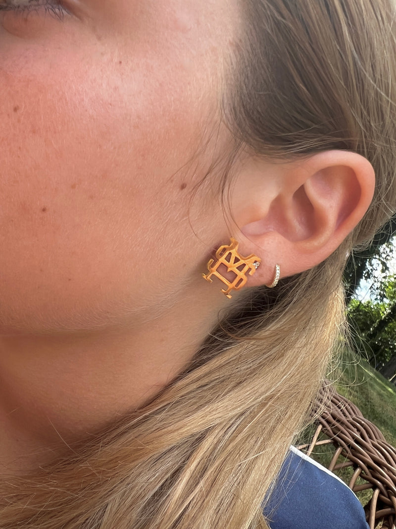 Mississippi State MS Logo Earrings - Hypoallergenic SO CUTE!