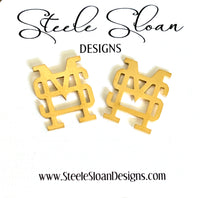 Mississippi State MS Logo Earrings - Hypoallergenic SO CUTE!