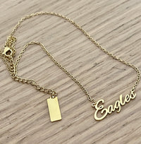 Eagles Name Necklace Eagles Fans Eagles GameDay Necklace Eagles Layer Necklace Tarnish Resistant Stainless Steel Gold or Silver