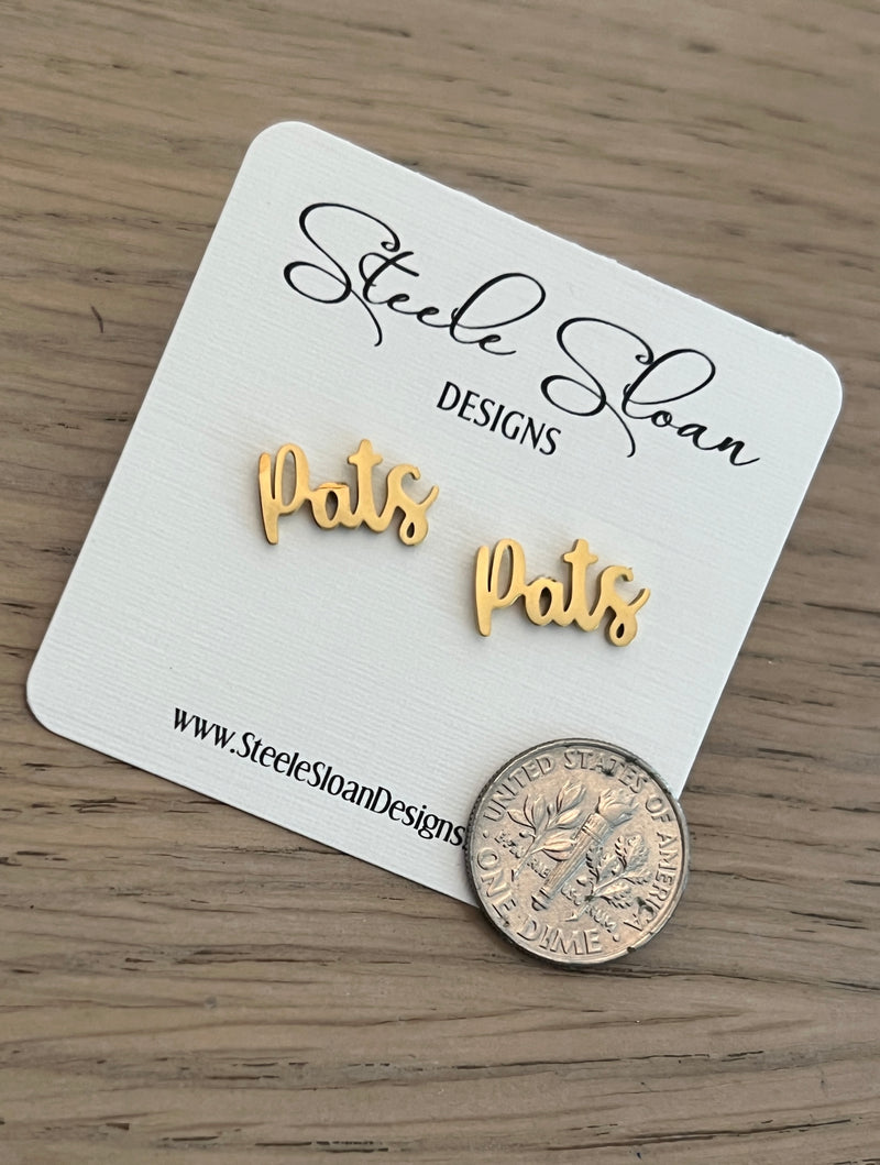 Pats Earrings Patriots Team Spirit Hypoallergenic Gameday Earrings Patriots Football Go Pats Team Mom gift