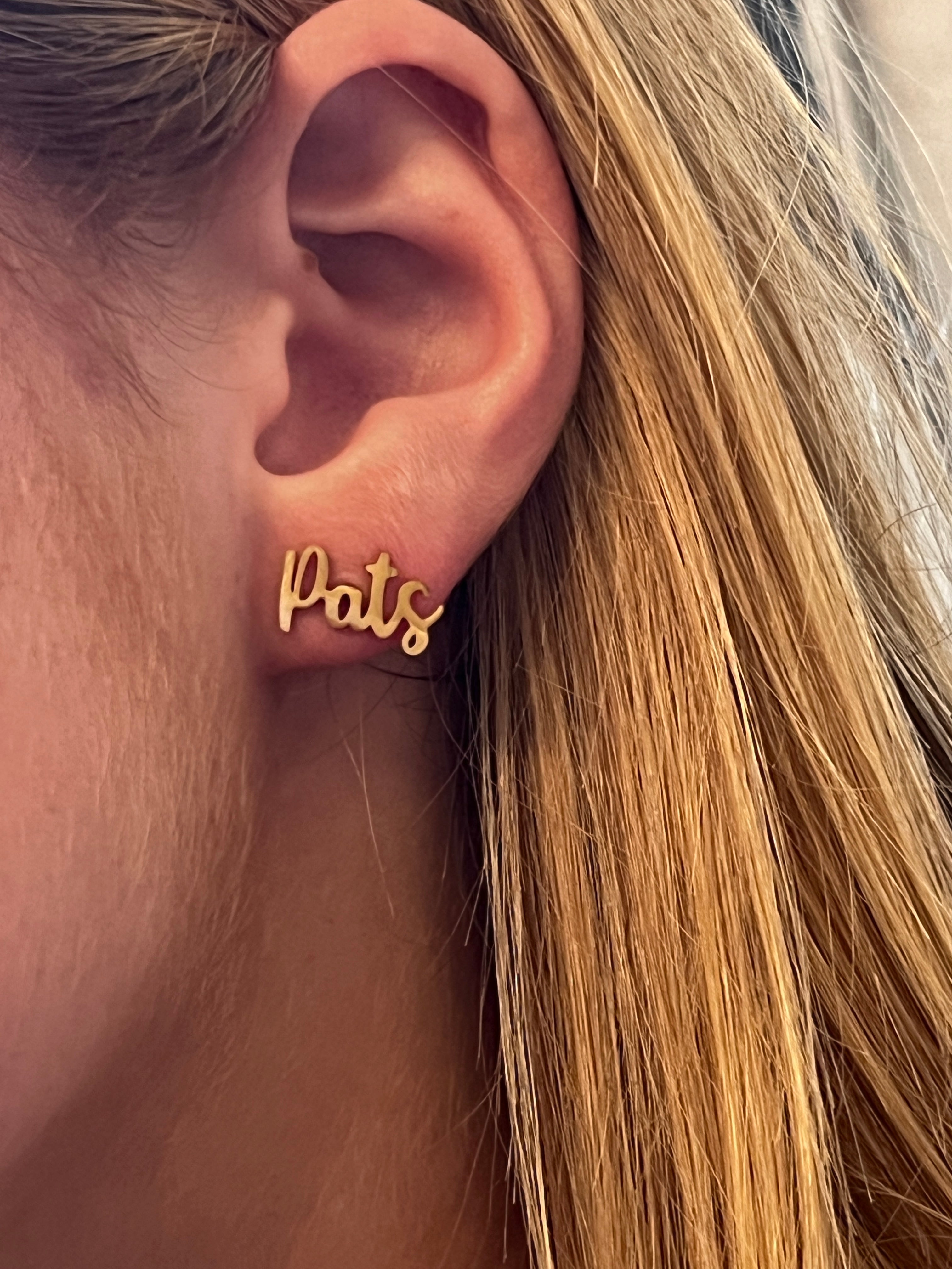 Pats Earrings Patriots Team Spirit Hypoallergenic Gameday Earrings Patriots Football Go Pats Team Mom gift